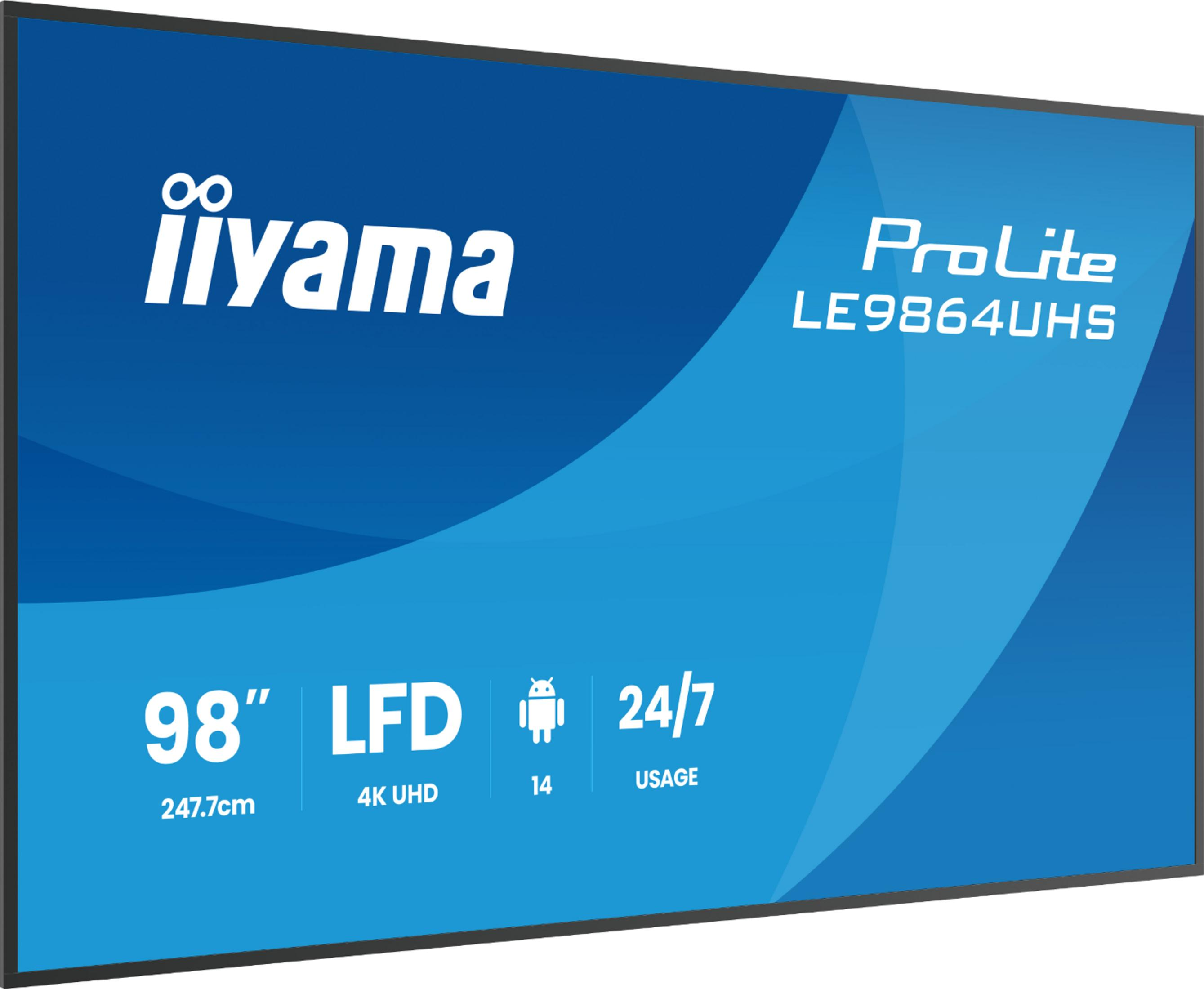 Wyświetlacz Iiyama ProLite LE9864UHS 4K UHD LFD Android 98".