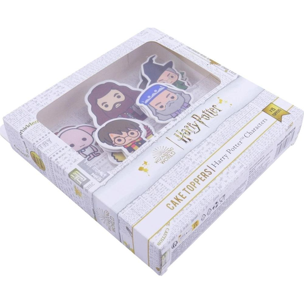 Harry Potter Kuchenaufsätze mit Charakteren in einer Box.