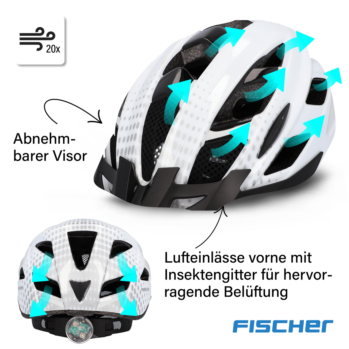 FISCHER 86720 FAHRRADHELM URBAN LANO S/M, 52 | 59 cm cm, Wei | SATURN