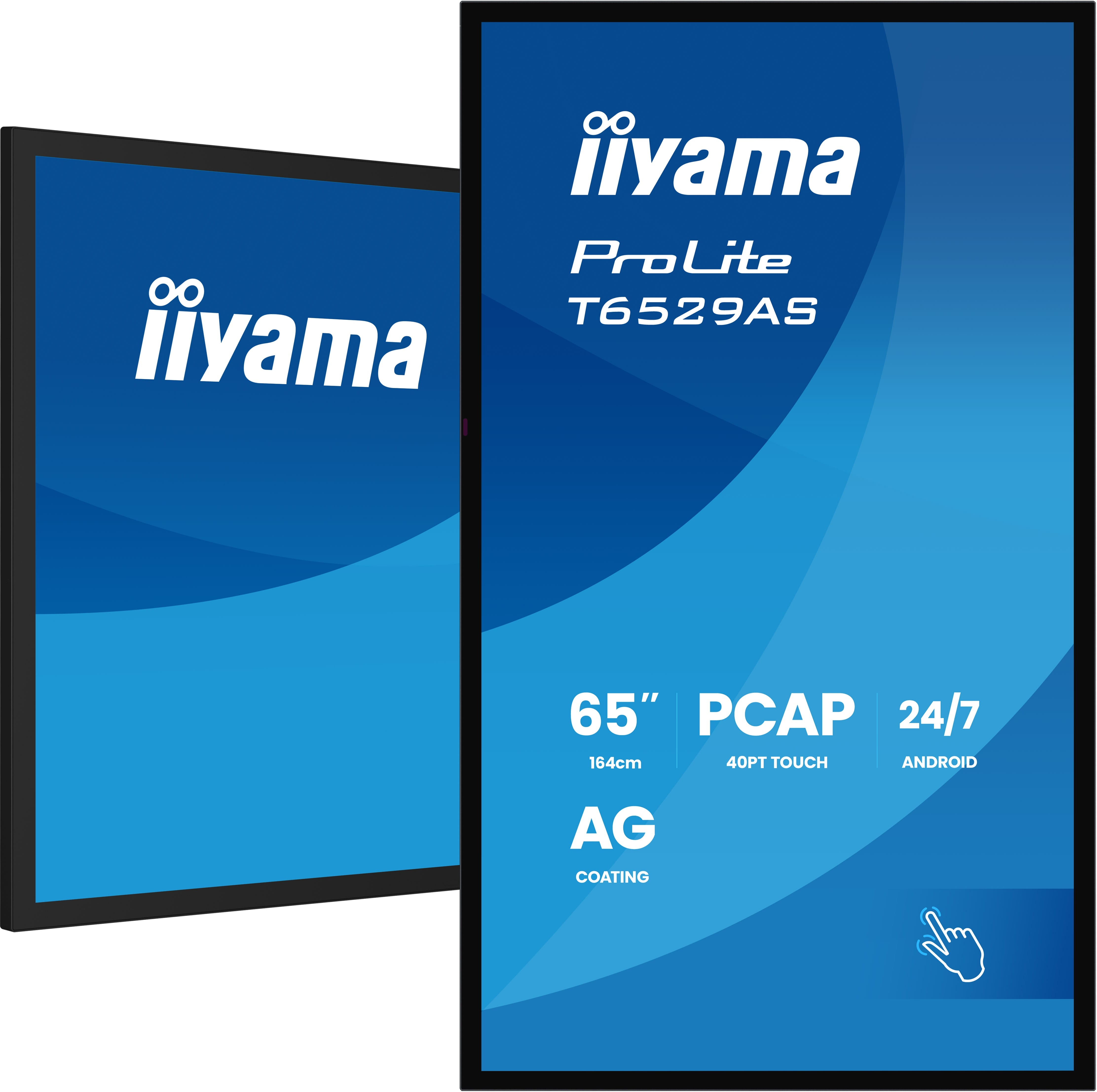 Iiyama ProLite 65" touchscreen with Android and AG coating.