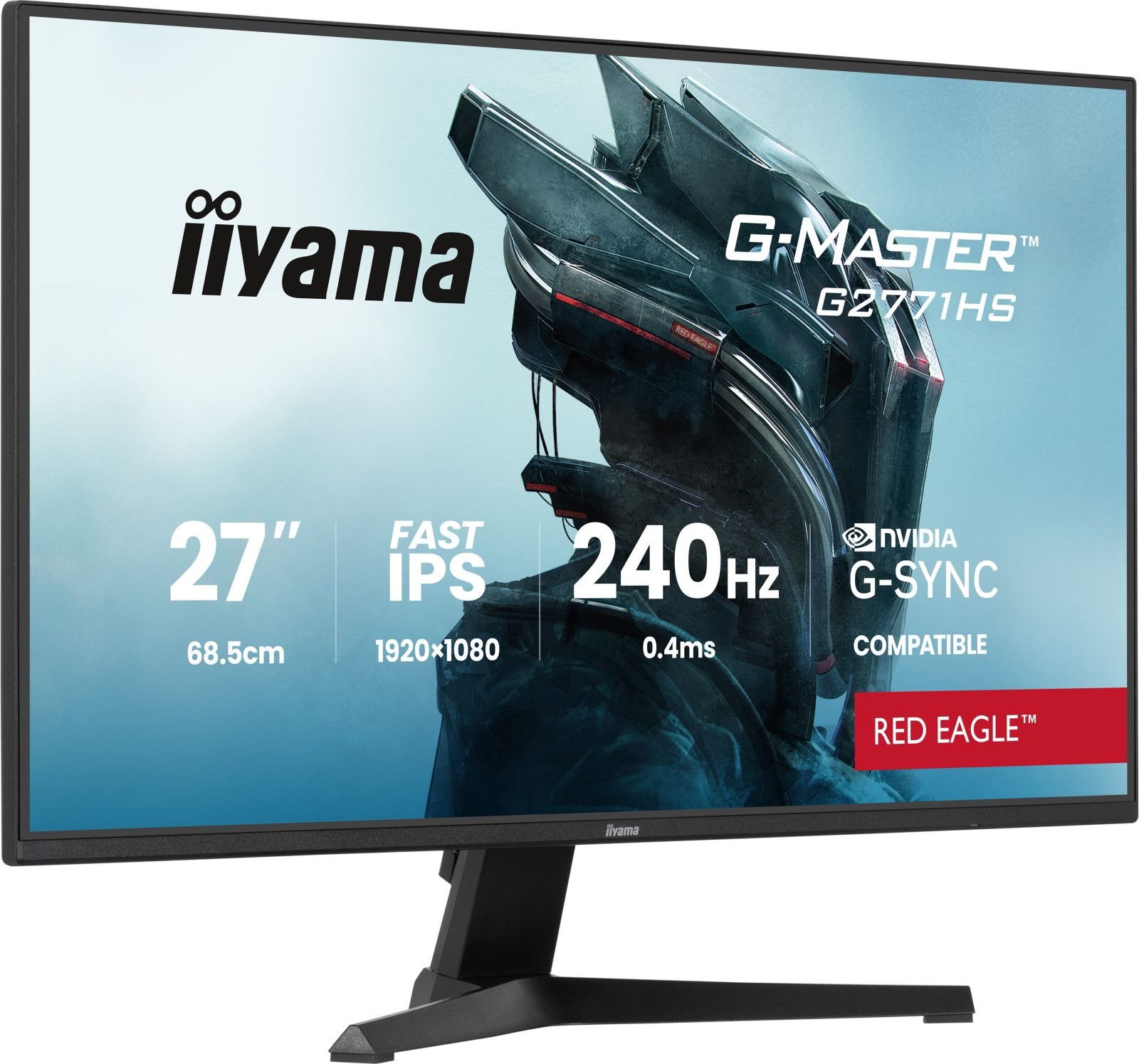 Monitor gaming 27" 240Hz, rozdzielczość 1920x1080, kompatybilny z G-SYNC.