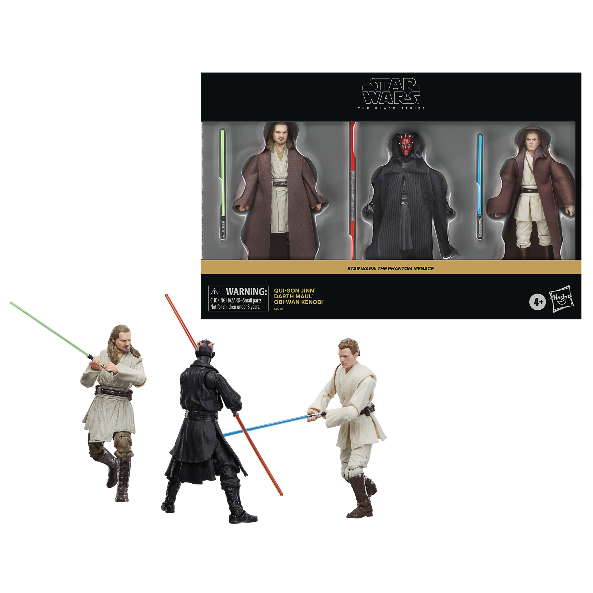 HASBRO Star Wars Black Series Qui-Gon Jinn, Darth Maul, Obi-Wan Kenobi Aksiyon Figür Seti