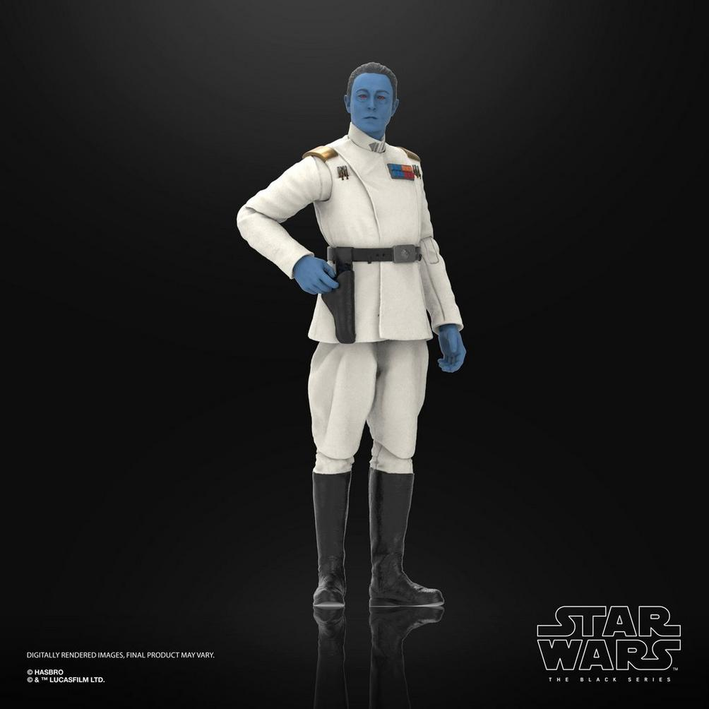 Un personaje azul con uniforme blanco, pistolera negra y botas.