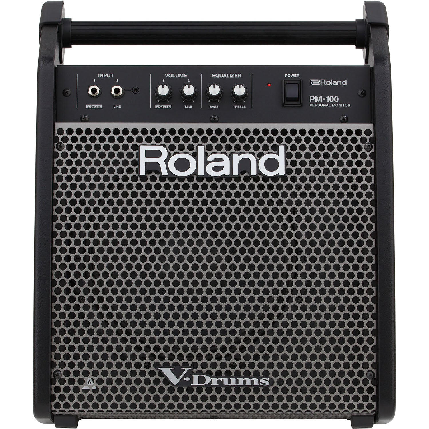 Roland PM-100 Personal Monitor met luidsprekergrill en bedieningsknoppen.