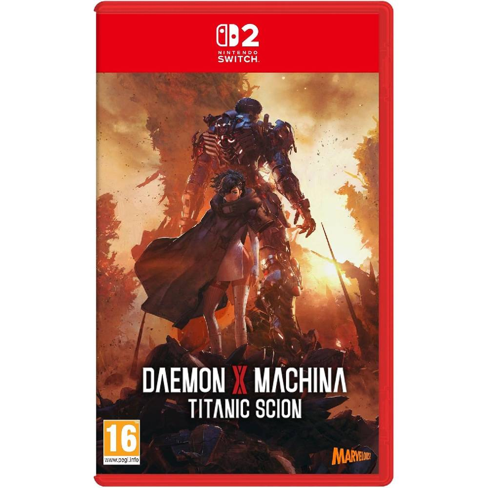 Copertina di Daemon X Machina: Titanic Scion per Nintendo Switch, con due figure.
