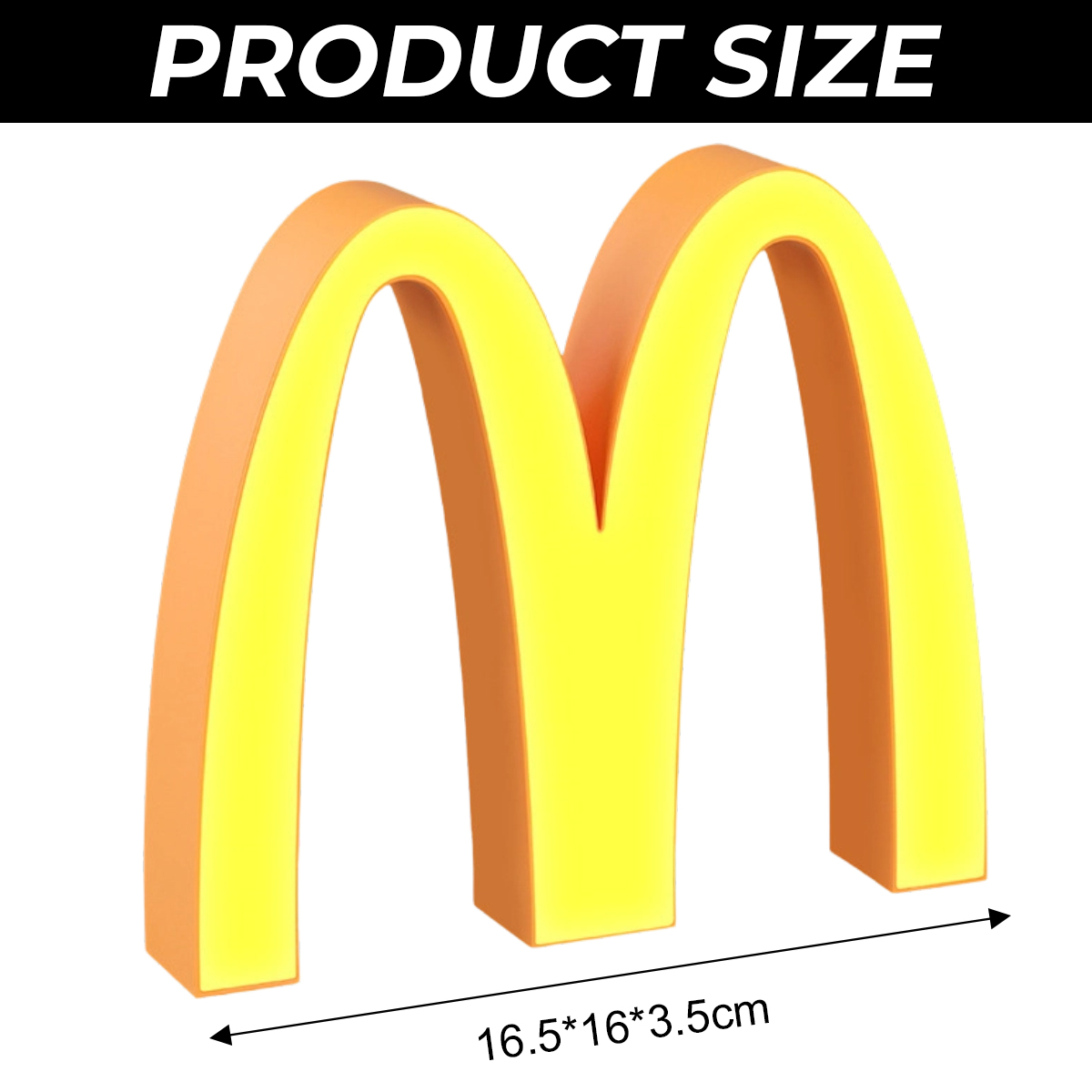 Ein gelbes und oranges McDonald's 