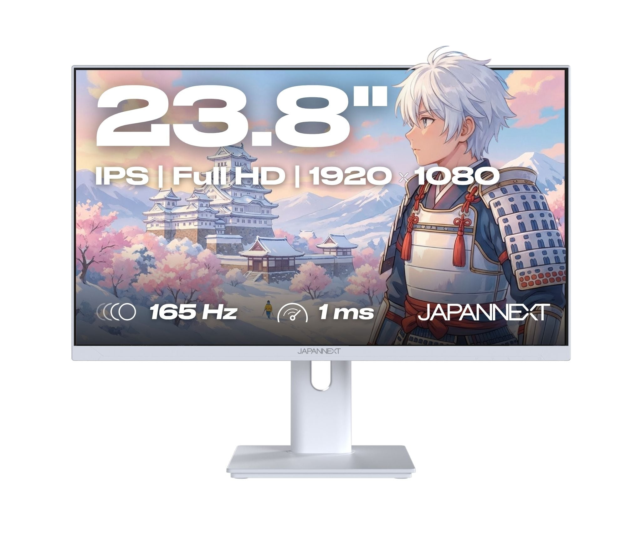 Ein 23,8-Zoll-IPS-Monitor mit Full HD, 165 Hz und 1 ms Reaktionszeit.