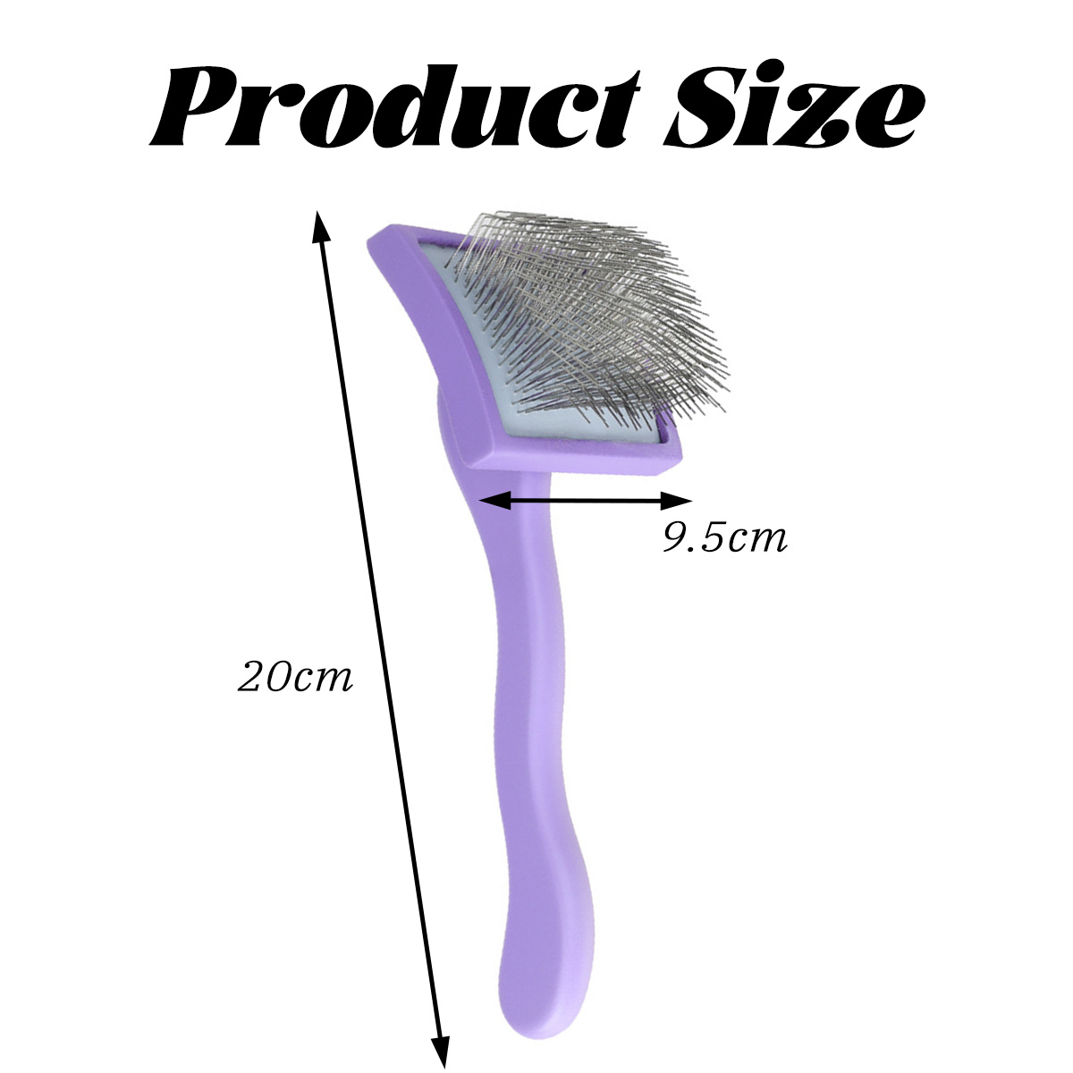 Lila Bürste, 20cm lang, 9,5cm breit. Ideal für Haustiere.