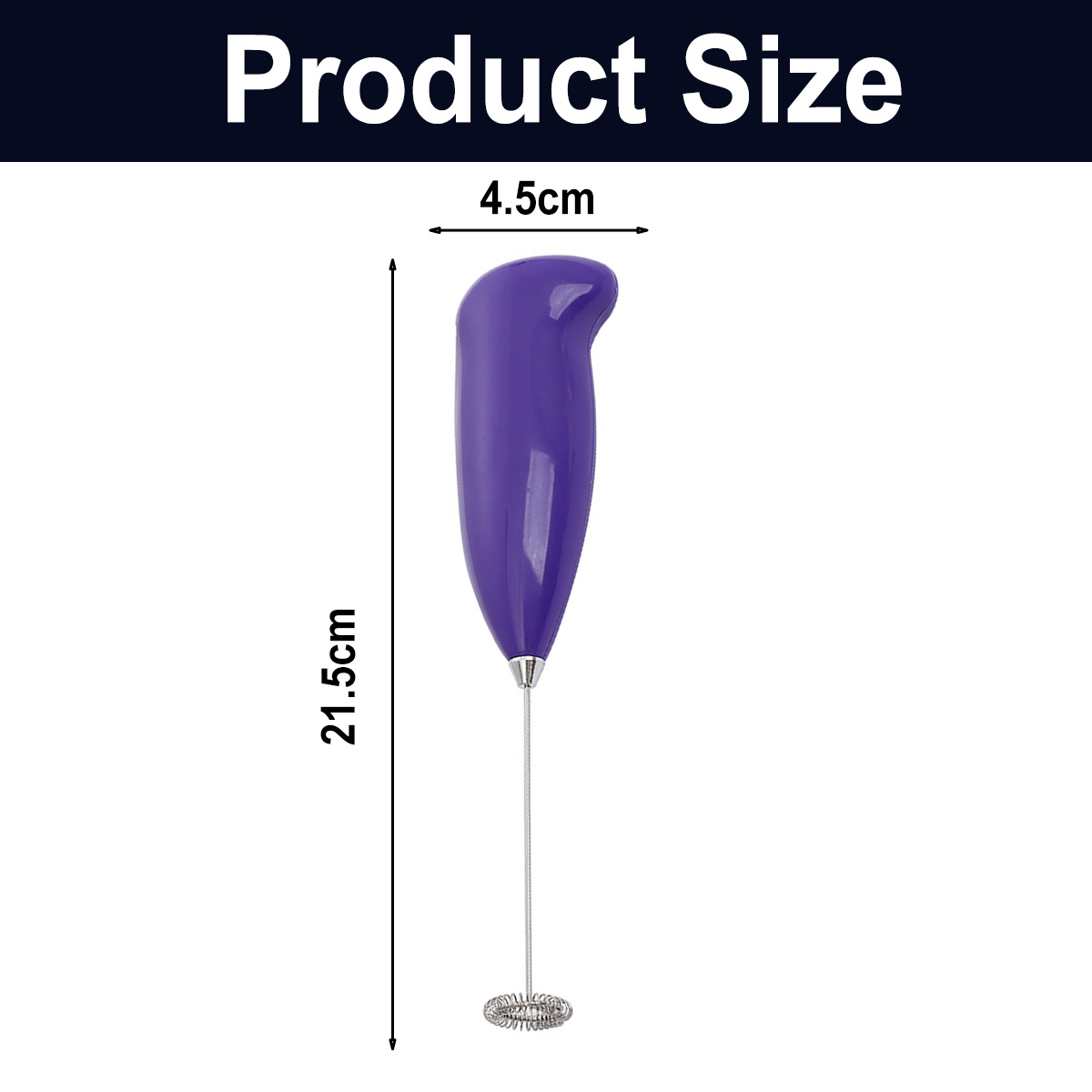 Lila Handmixer, 21,5cm lang, 4,5cm breit.