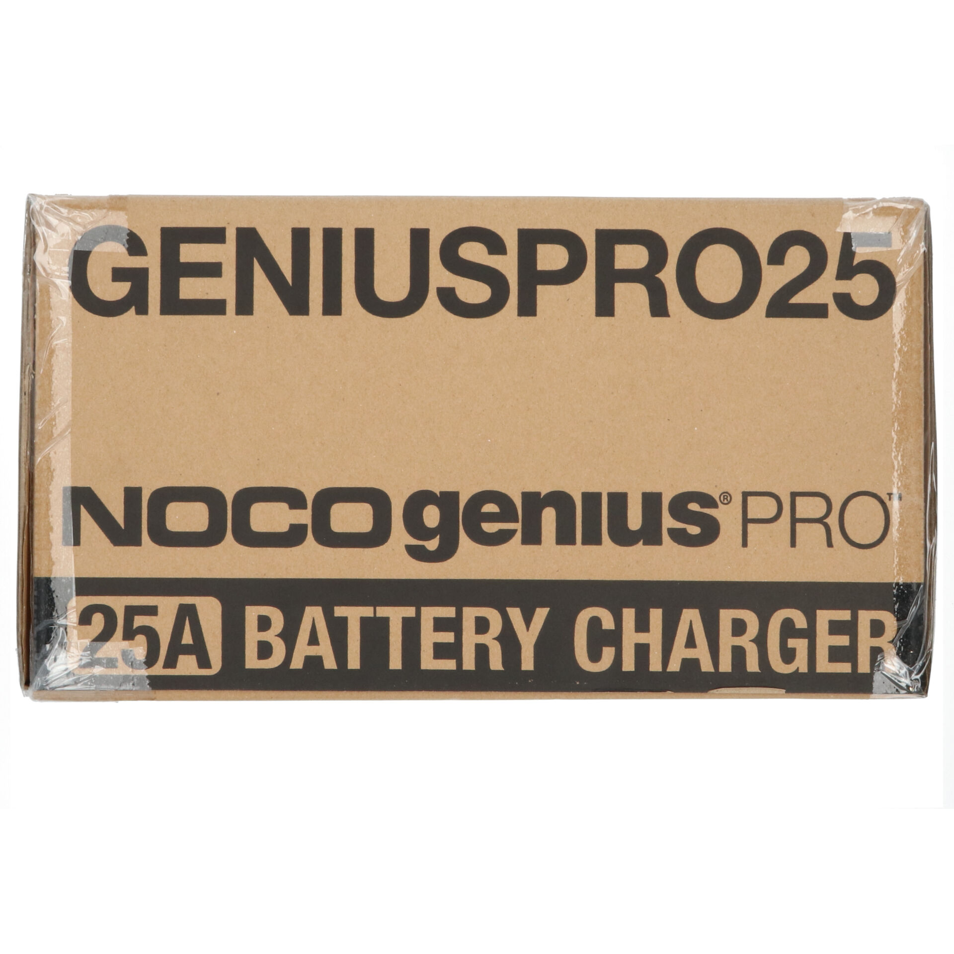 Verpackung eines NOCO GeniusPRO 25A Batterieladegeräts.