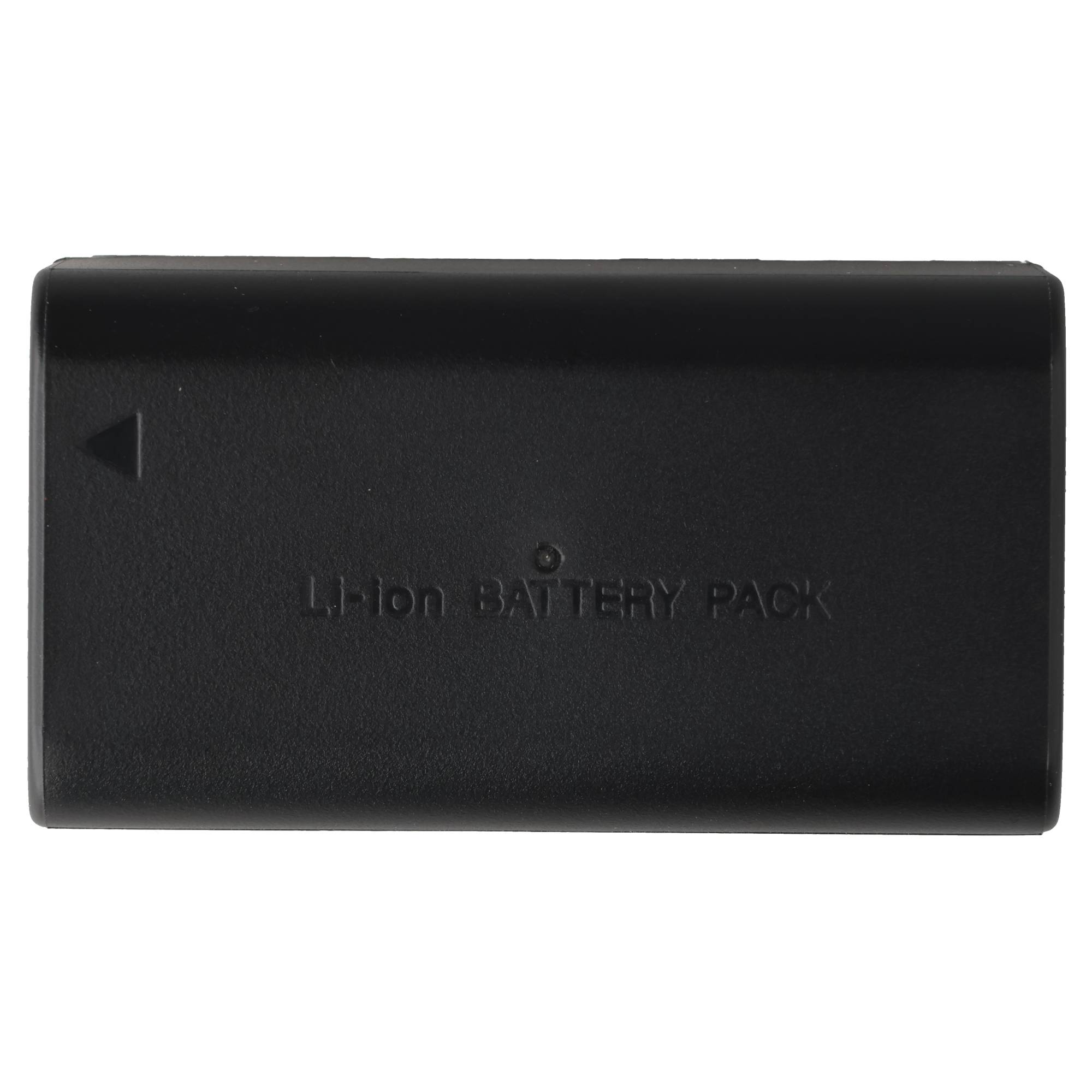 Schwarzer Lithium-Ionen-Akkupack mit Beschriftung.