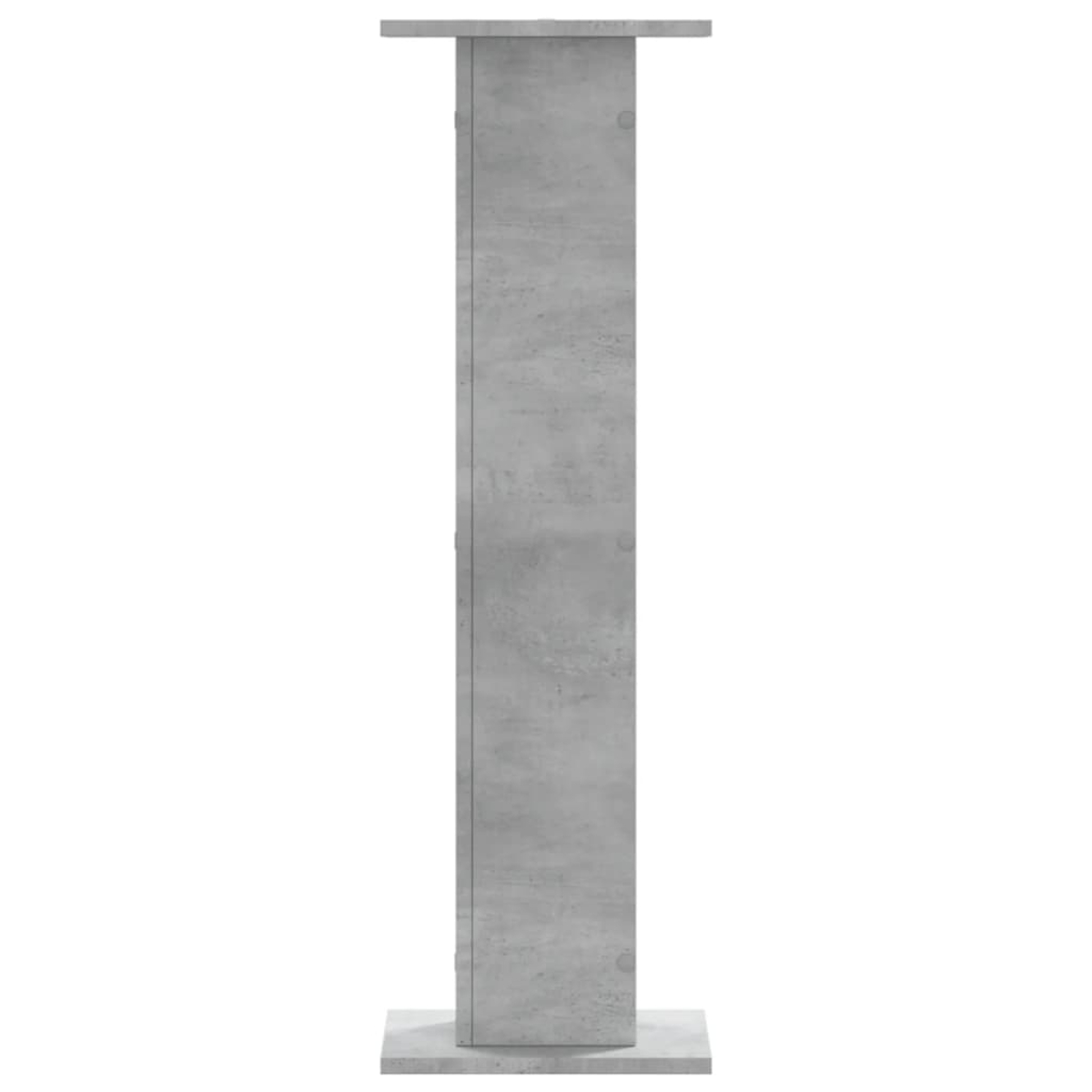 Ein grauer Betonsockel mit rechteckiger Basis und Deckel. Isoliert auf Weiß.