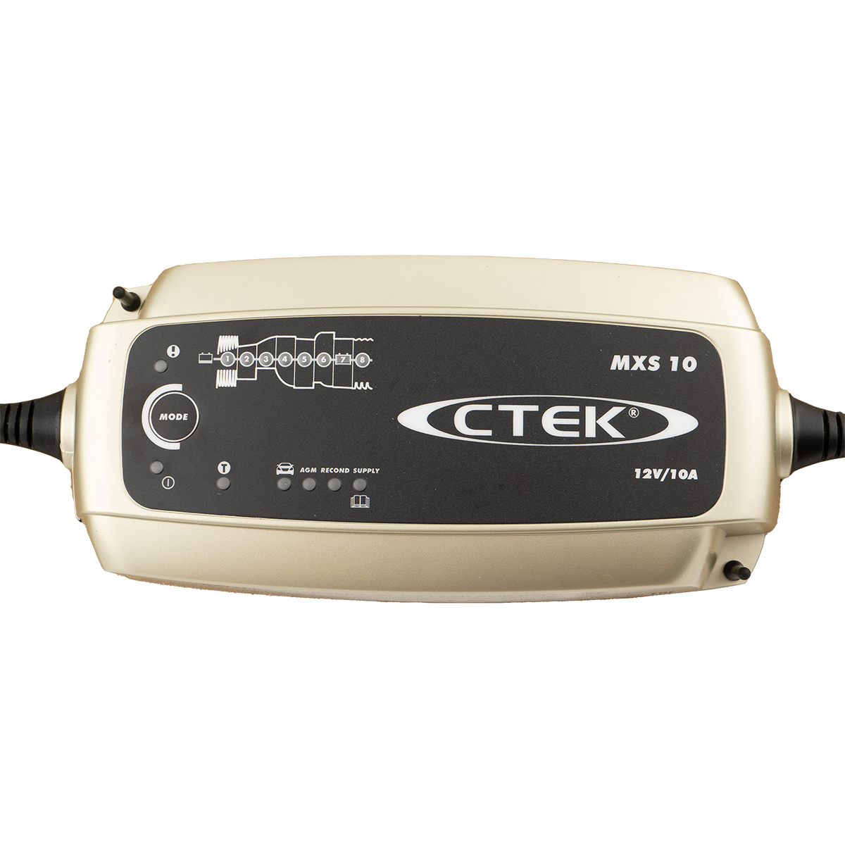 CTEK MXS 10 Batterieladegerät mit Moduswahl und 12V/10A Ausgang.