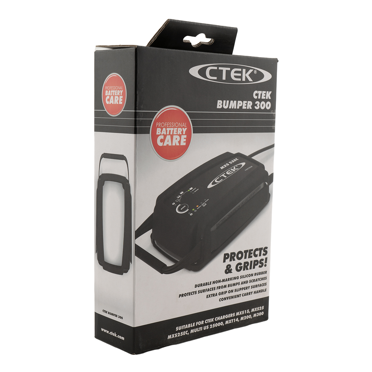 CTEK Bumper 300 Karton mit CTEK MXS 25EC Batterieladegerät.