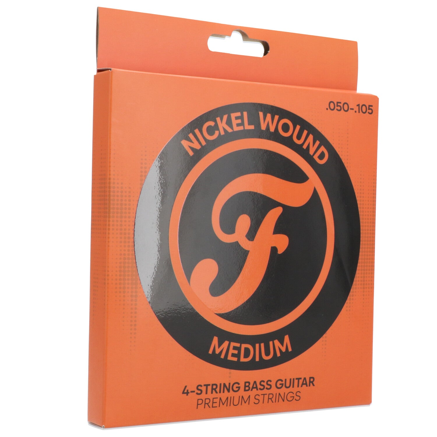 Oranje verpakking basgitaarsnaren, Nickel Wound, Medium, 4-snarig.