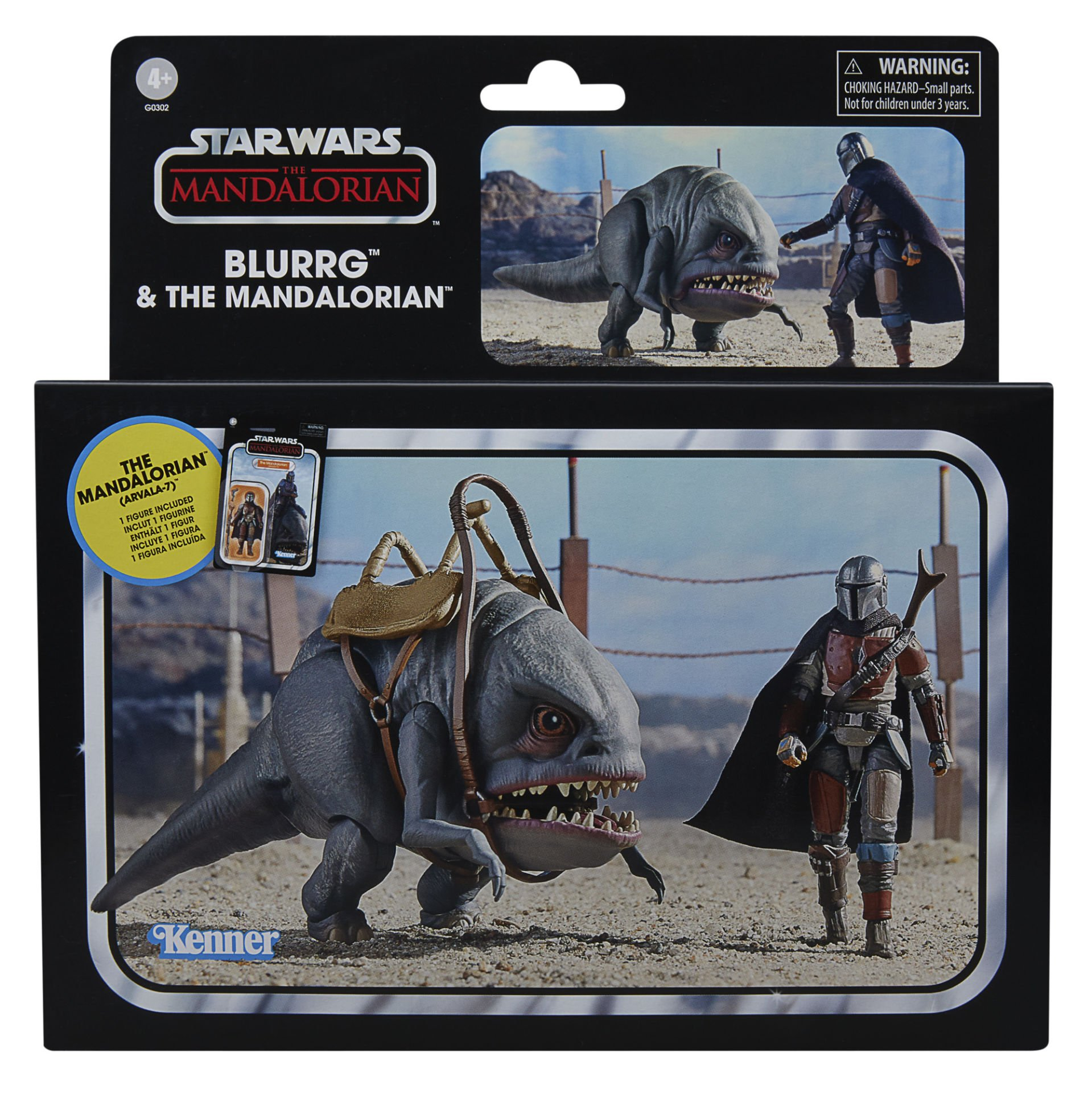 Star Wars Blurrgs und Mandalorianer Spielzeug auf einer Packung