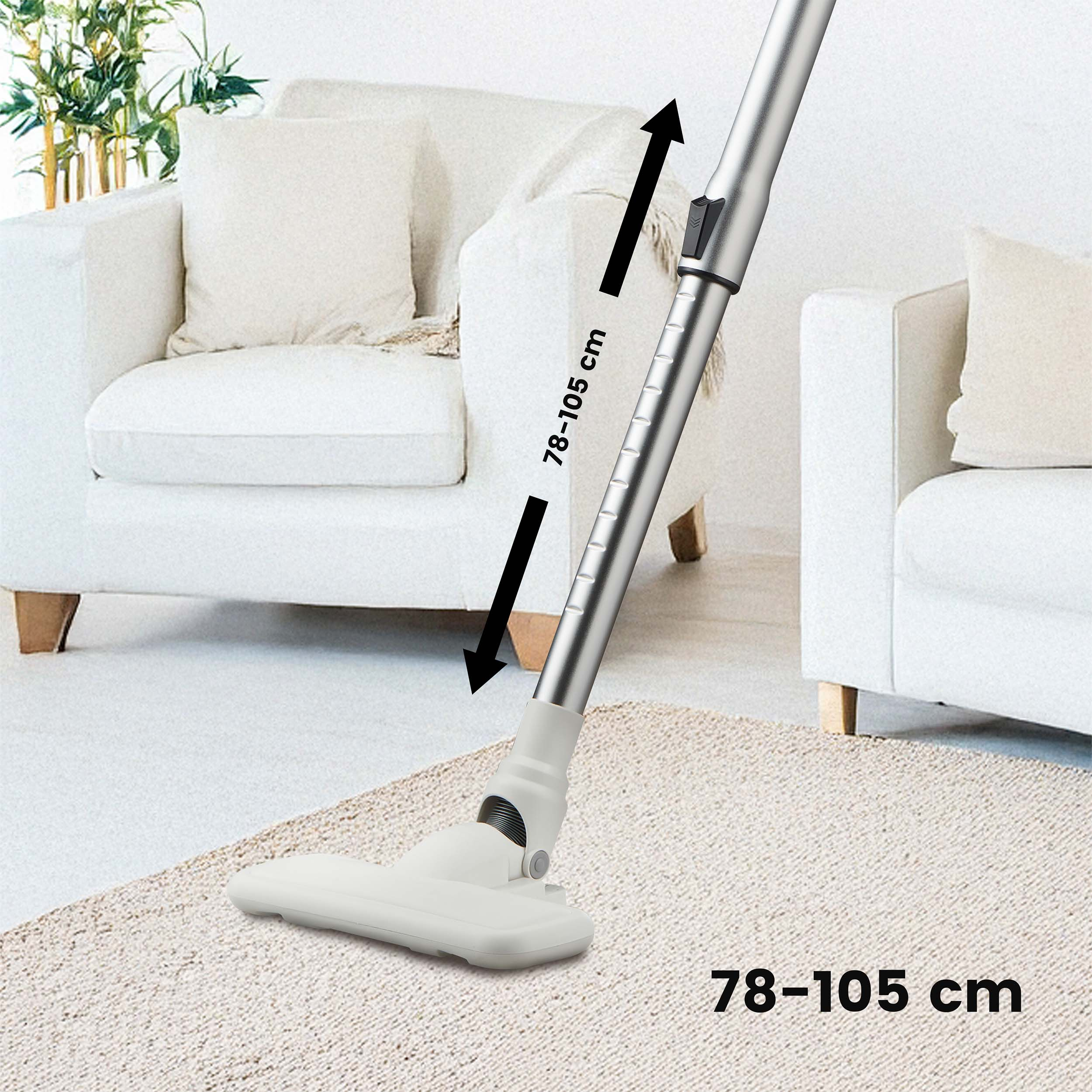 Rura odkurzacza z regulacją długości 78-105 cm.