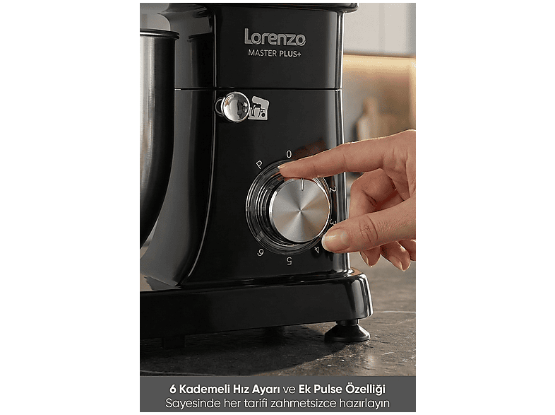 LORENZ MasterPlus Hamur Yoğurma 6 L 1500 W Çiğköfte Krema 1500 W