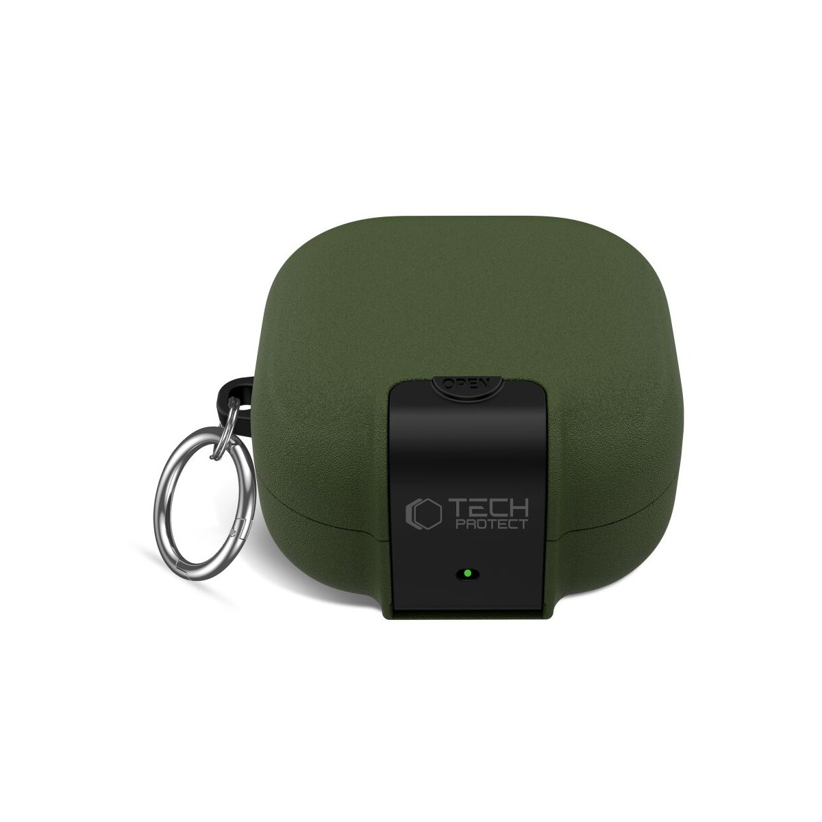 Eine grüne Hülle mit Schlüsselring und "TECH PROTECT"-Logo.