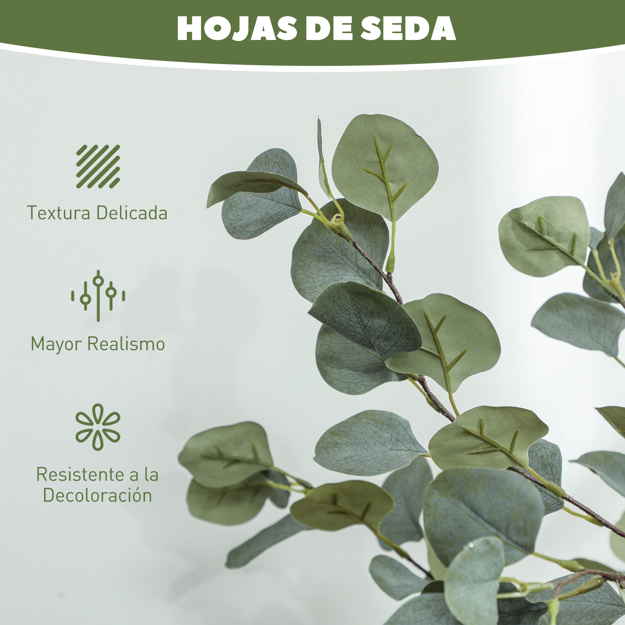 Delicadas hojas de seda sobre fondo claro, con texto sobre textura y realismo.