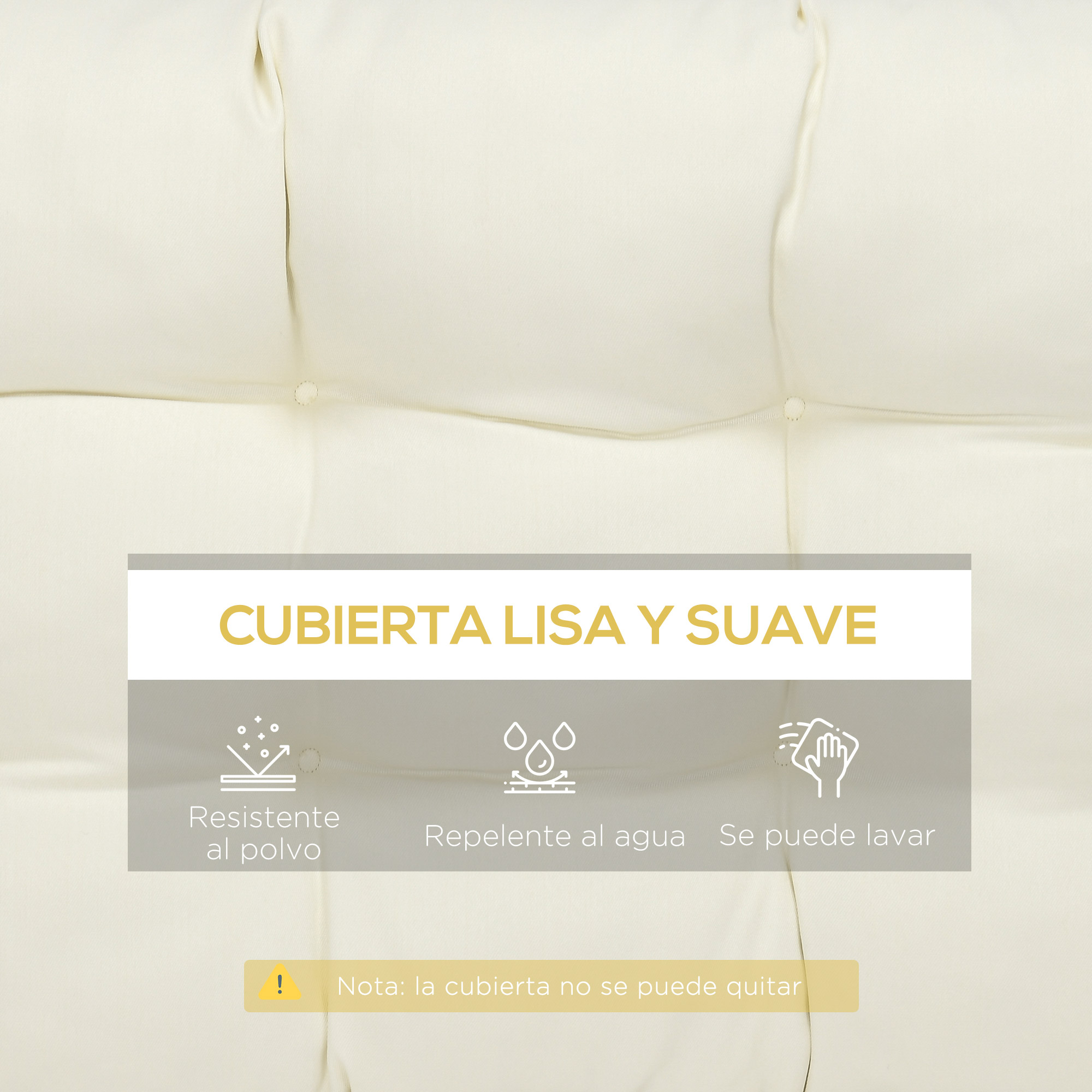 Funda lisa y suave, resistente al polvo y al agua, lavable.