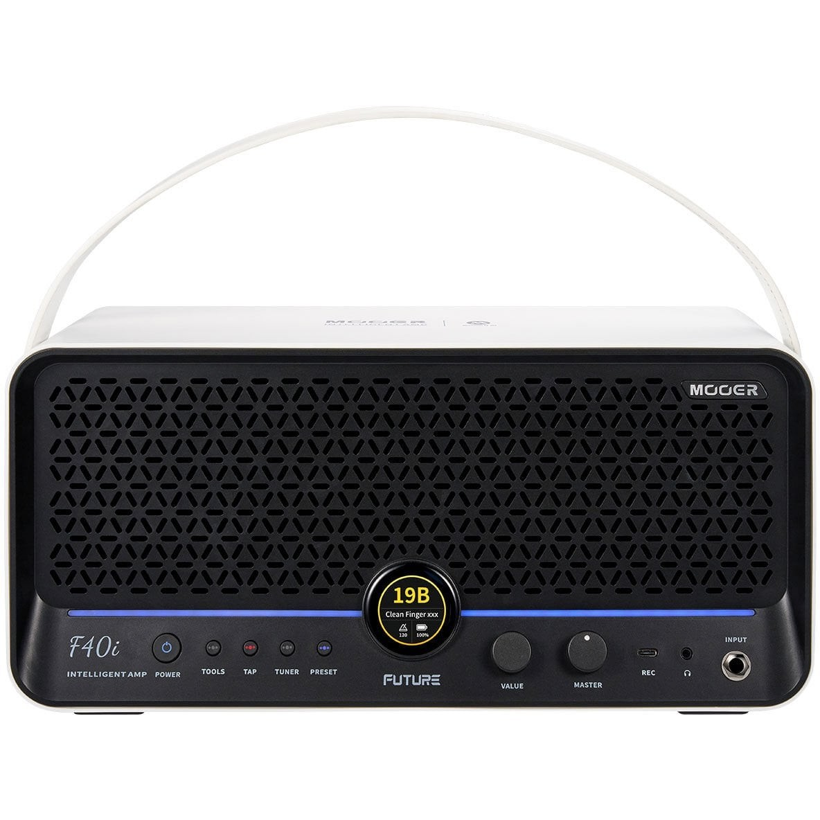 MOOERF40i/SWH Future 40W Stereo Akıllı Gitar Amfisi Snowfall White