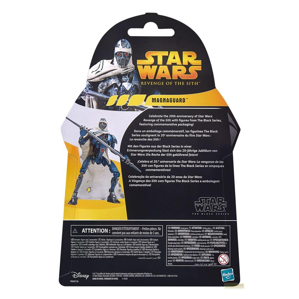 Figura "Magnaguard" de Star Wars Black Series en empaque conmemorativo.