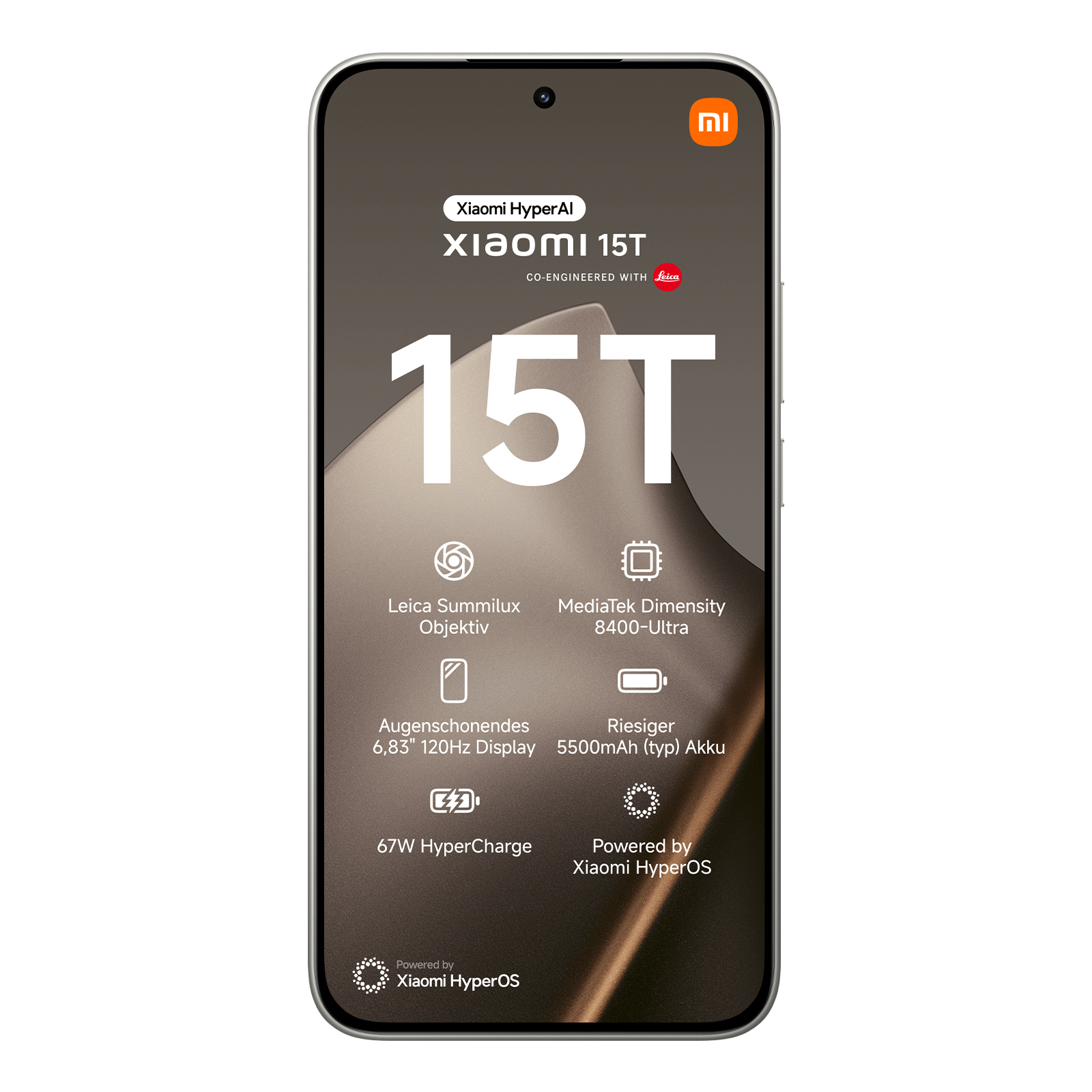 Smartfon Xiaomi 15T z obiektywem Leica, wyświetlaczem 120Hz, baterią 5500mAh.
