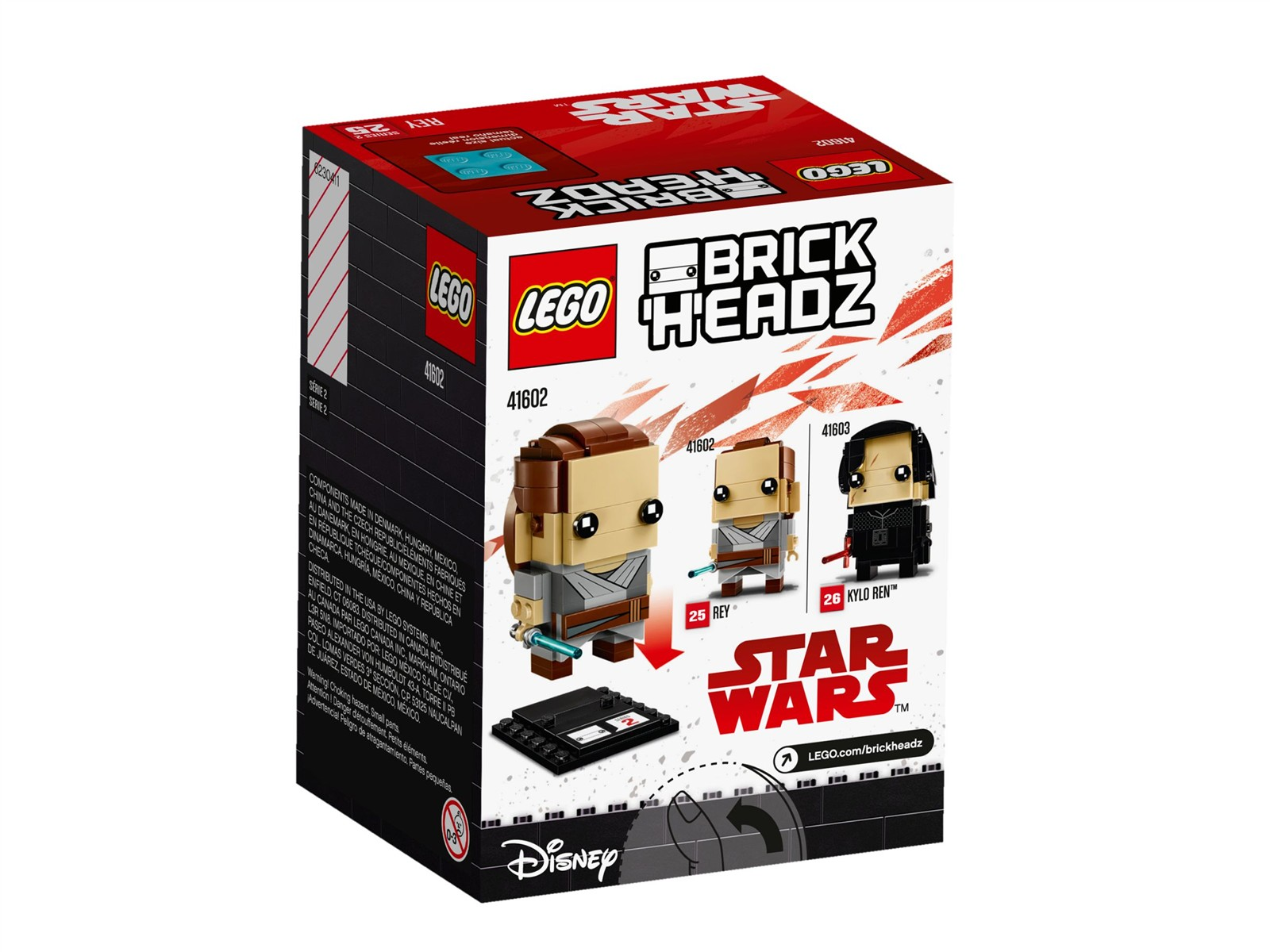 LEGO Star Wars BrickHeadz Box mit Rey und Kylo Ren Figuren