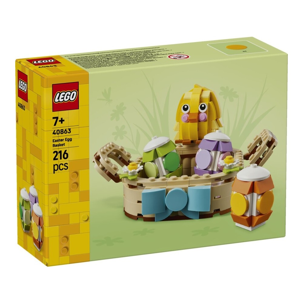 LEGO Paskalya Yumurtası Sepeti seti civciv ve renkli yumurtalarla.
