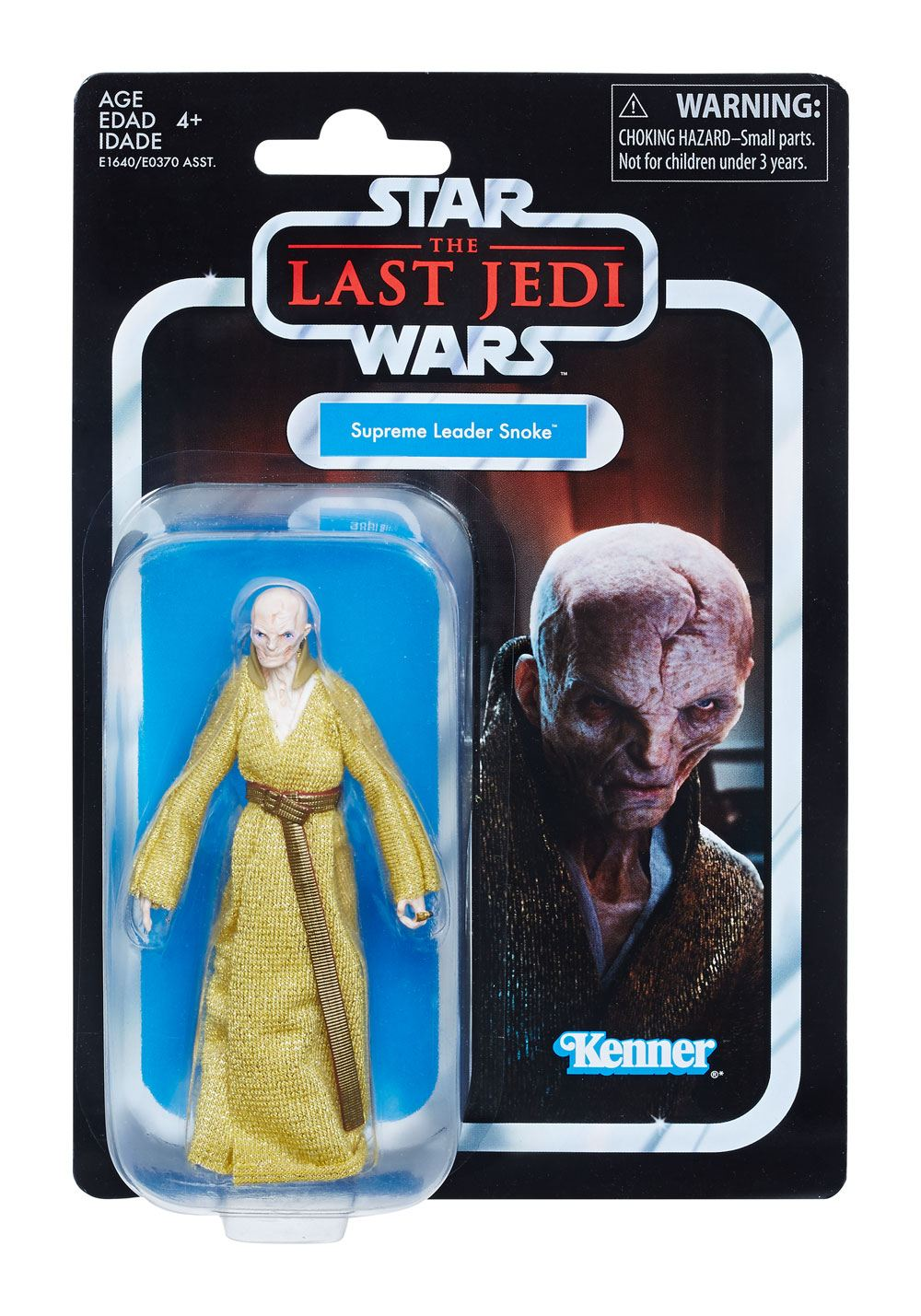 Supreme Leader Snoke Actionfigur in gelbem Gewand, Star Wars The Last Jedi.