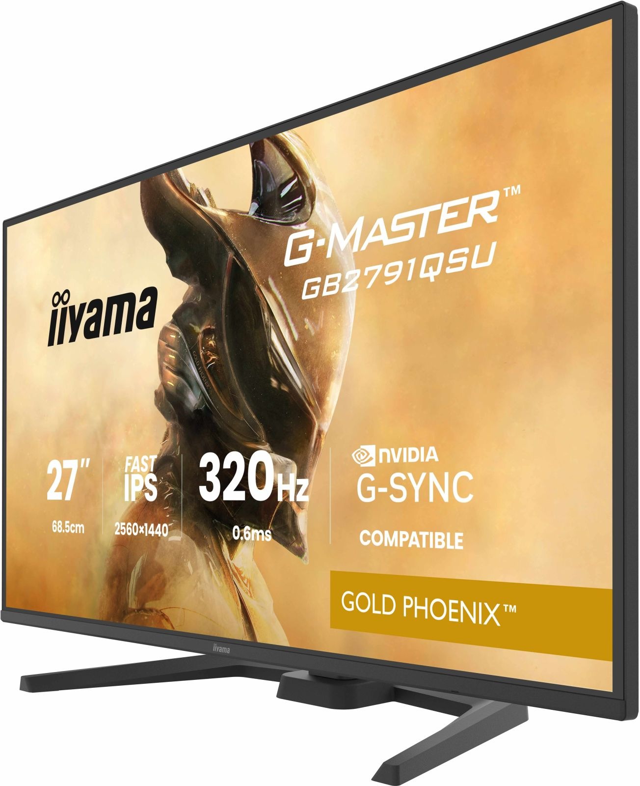 Ein 27-Zoll-Gaming-Monitor mit 320 Hz, 2560x1440 Auflösung und G-SYNC.