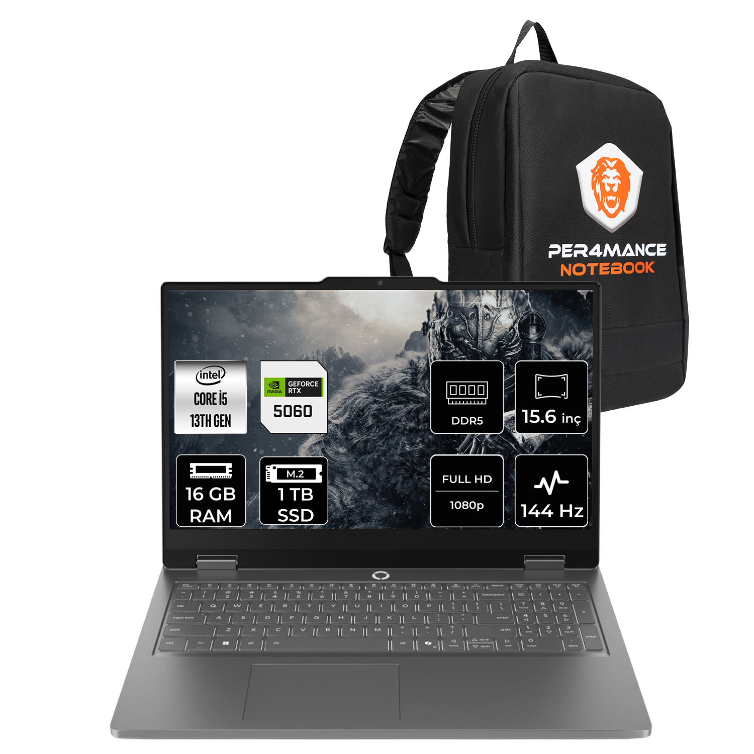 LENOVO LOQ RTX5060/8GB FHD 83SC000TTRP306 Intel Core I5-13450HX 16 GB RAM 1 TB SSD 15,6 inç FreeDOS Laptop+Çanta Luna Gri