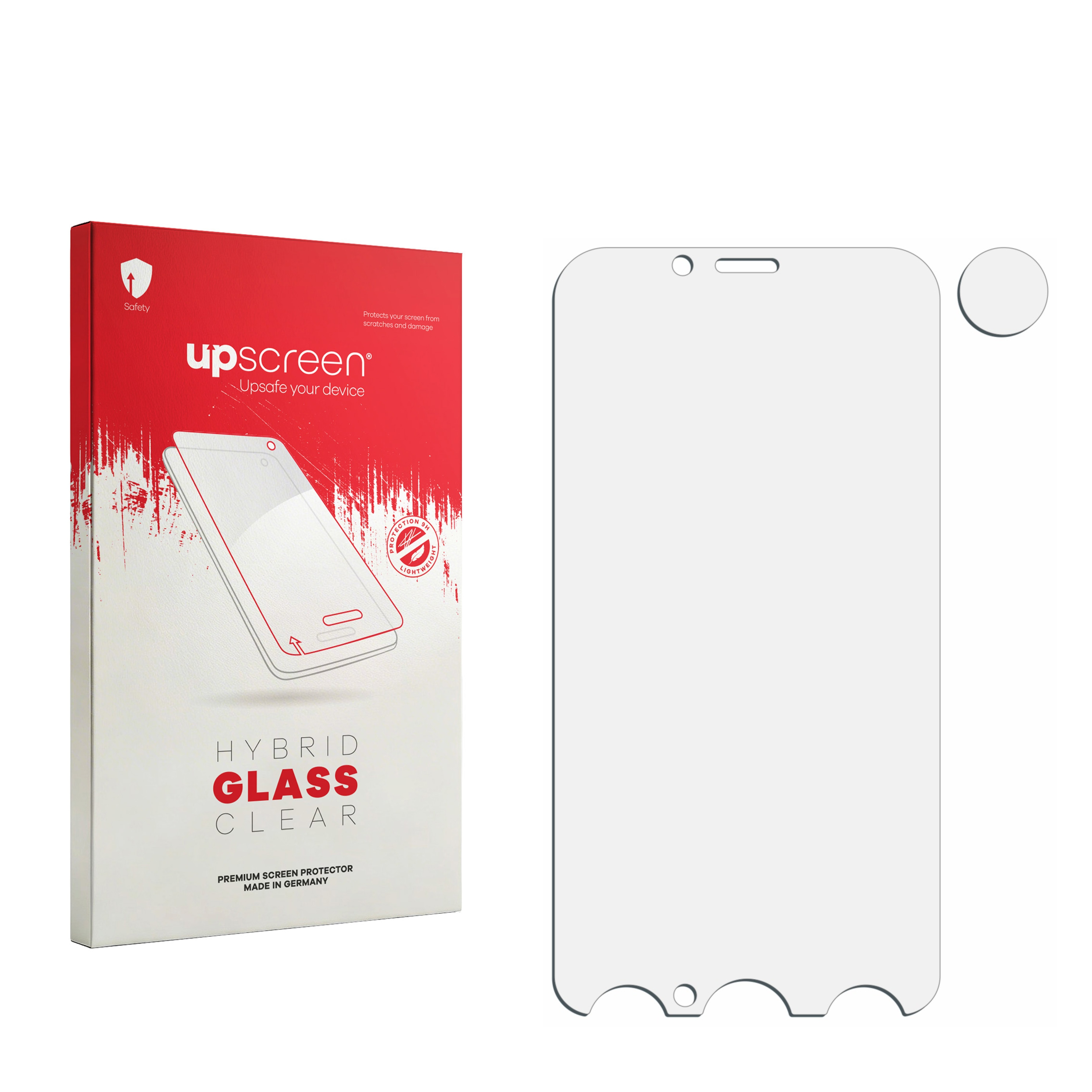 Verpackung für Displayschutzfolie und Displayschutzfolie.