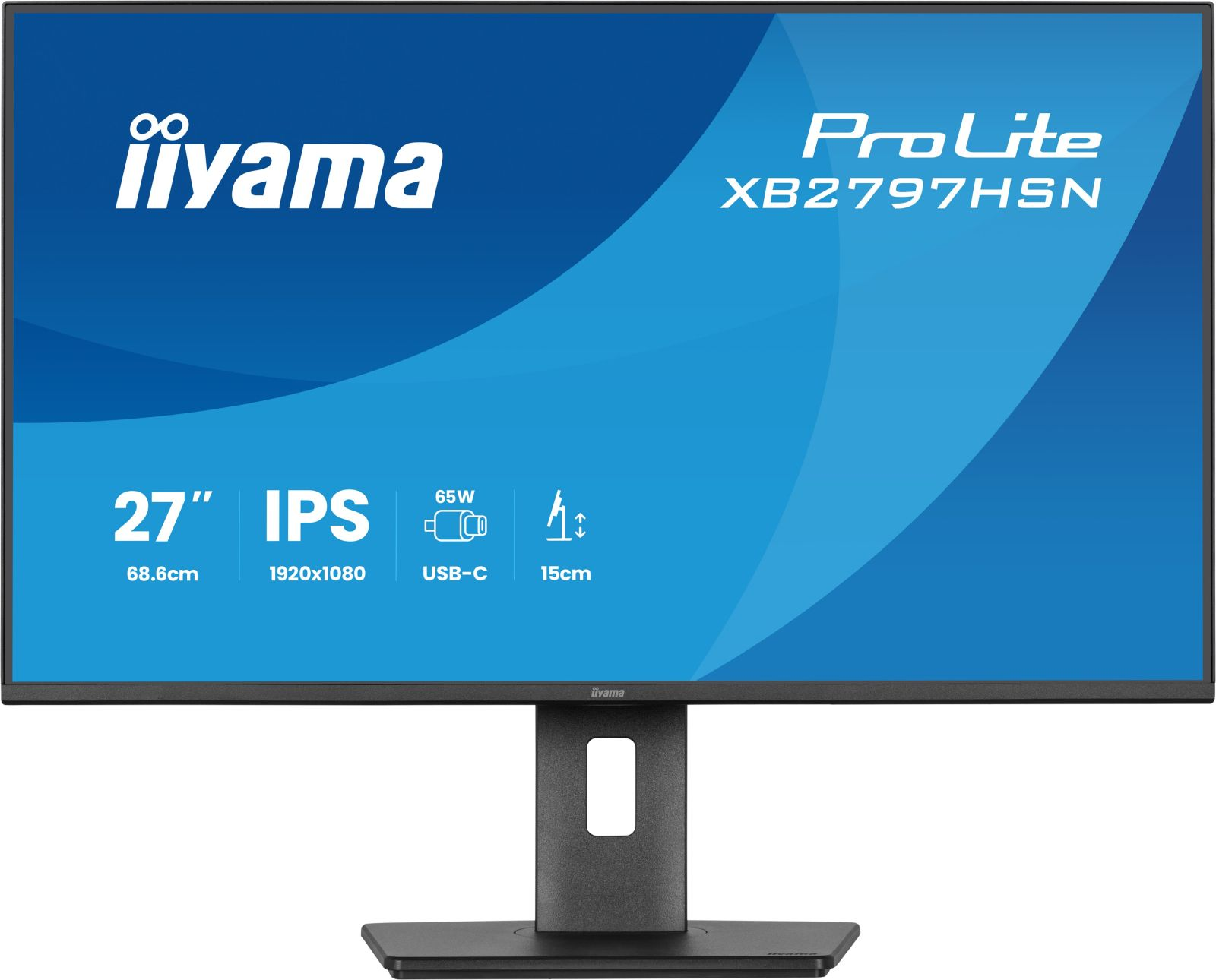 Monitor Iiyama ProLite IPS 27 cali, 1920x1080, USB-C, 65W