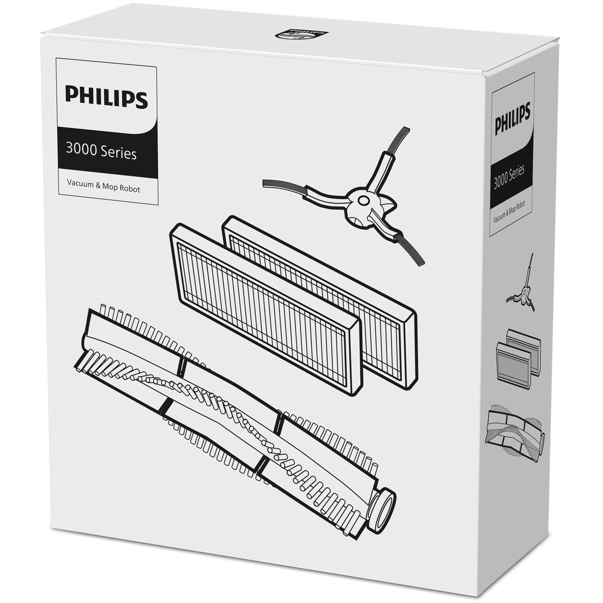 Pudełko akcesoriów do robota sprzątającego Philips Seria 3000.