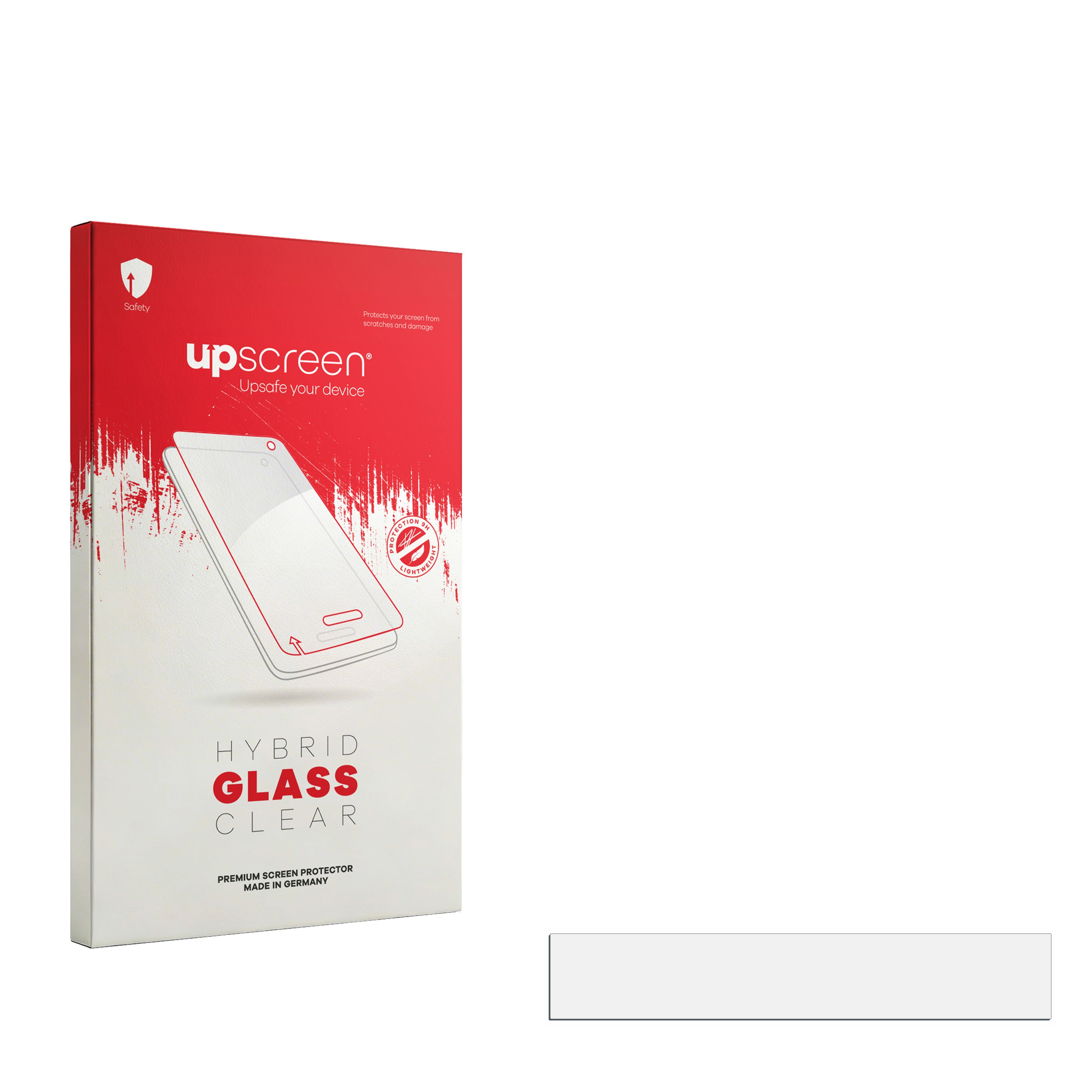 Verpackung für einen "upscreen" Hybrid Glass Clear Displayschutz.
