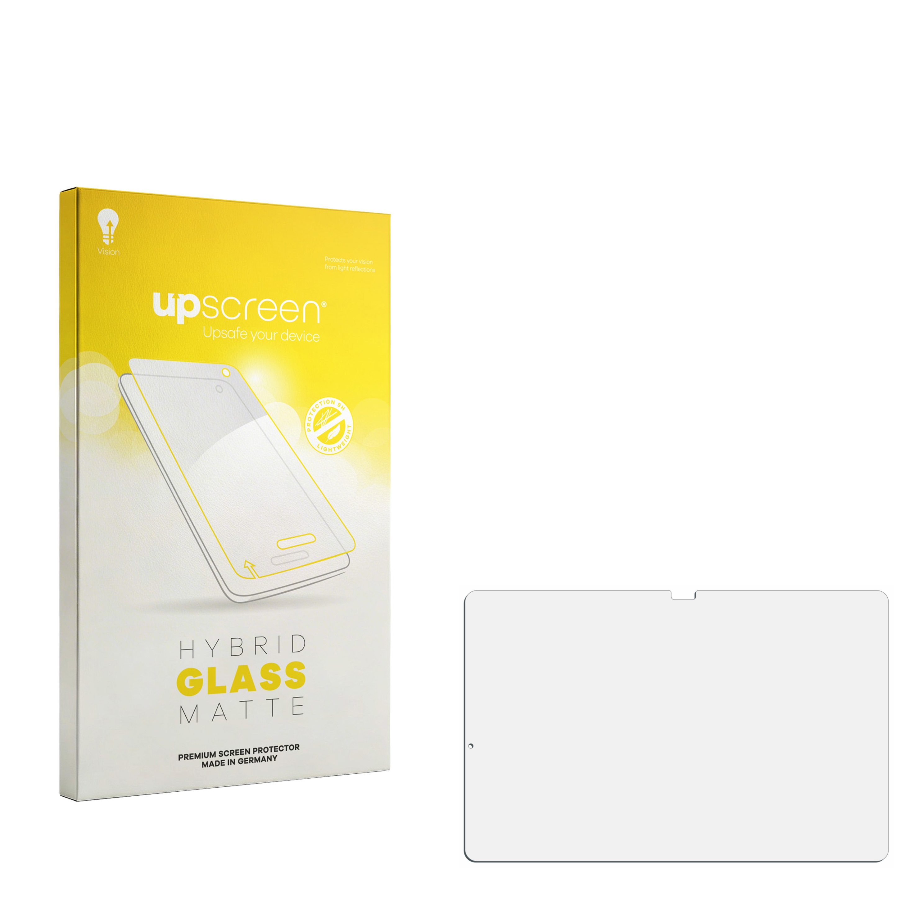 Verpackung für Displayschutzfolie und eine separate Schutzfolie.