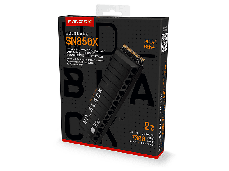内蔵型SSD mia WD BLACK 2TB SN850X SSD SSD INTERNO WESTERN DIGITAL Interno SN850X NVMe™ 2TB PCIe Gen4 con