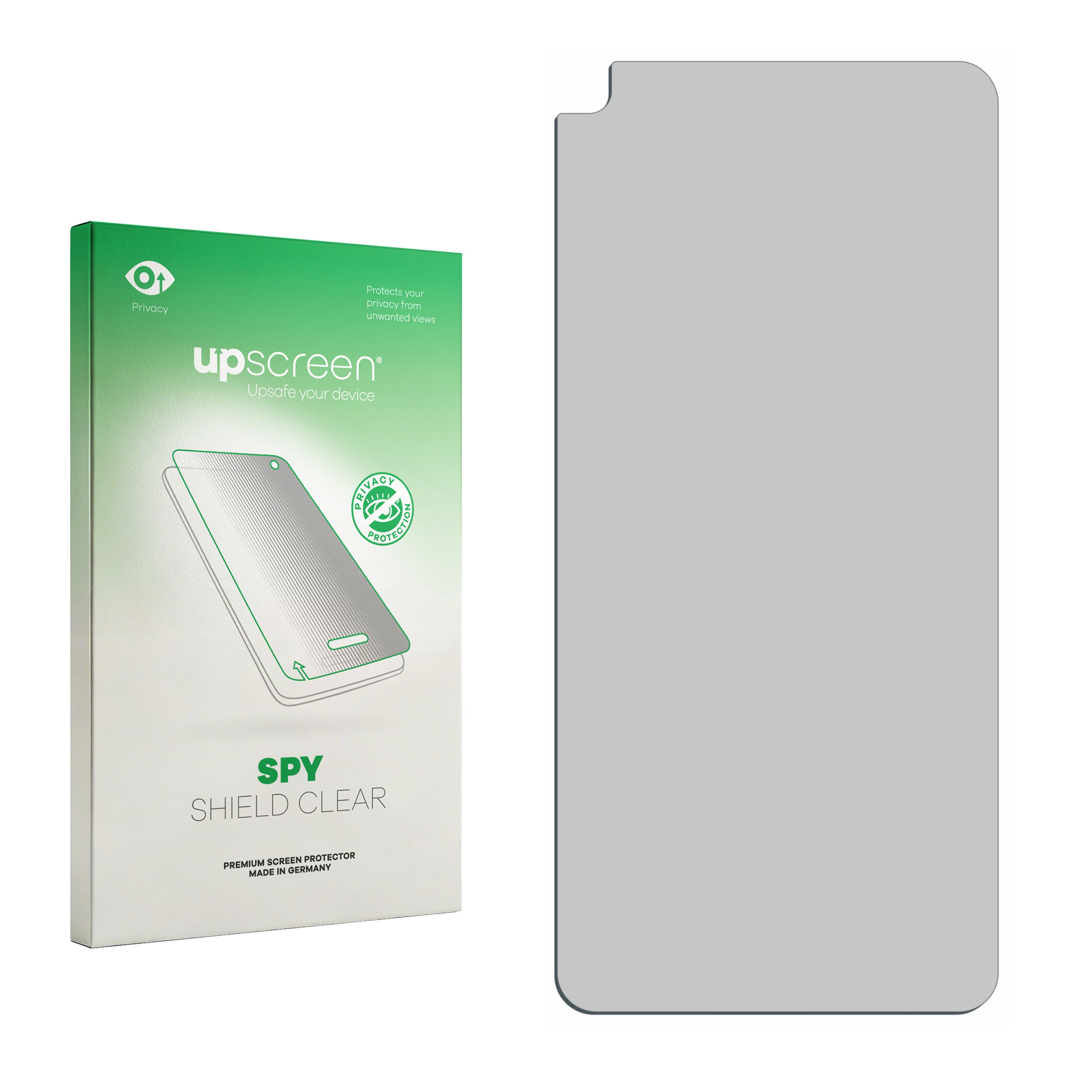 Verpackung eines Displayschutzes mit einem Bild eines Smartphones.
