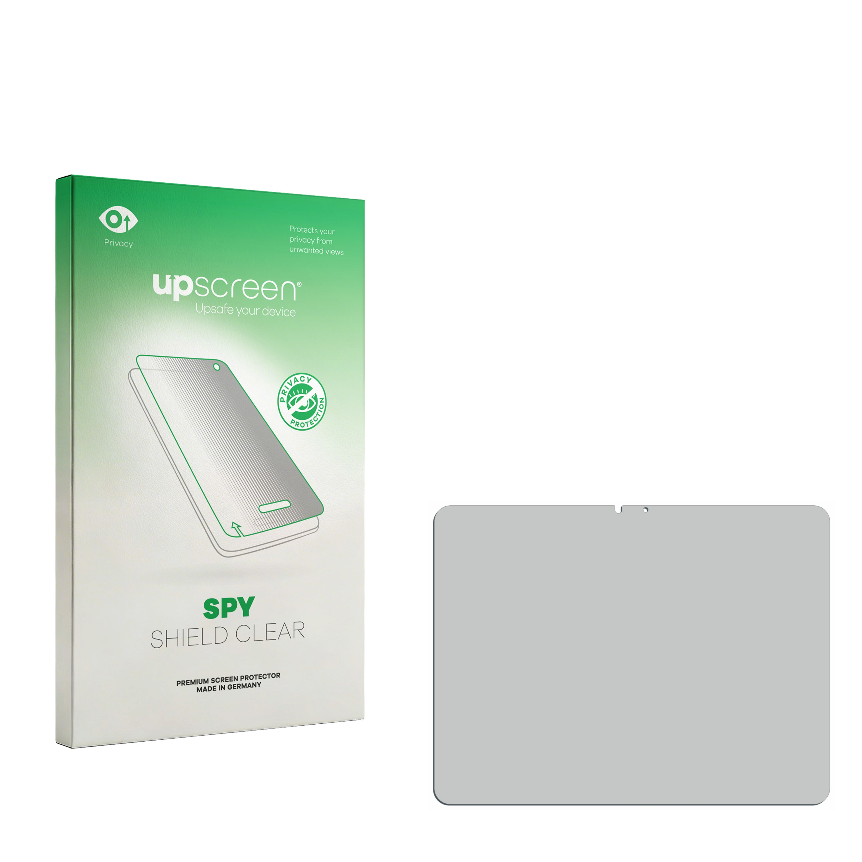 Verpackung und Displayschutzfolie für ein Smartphone.