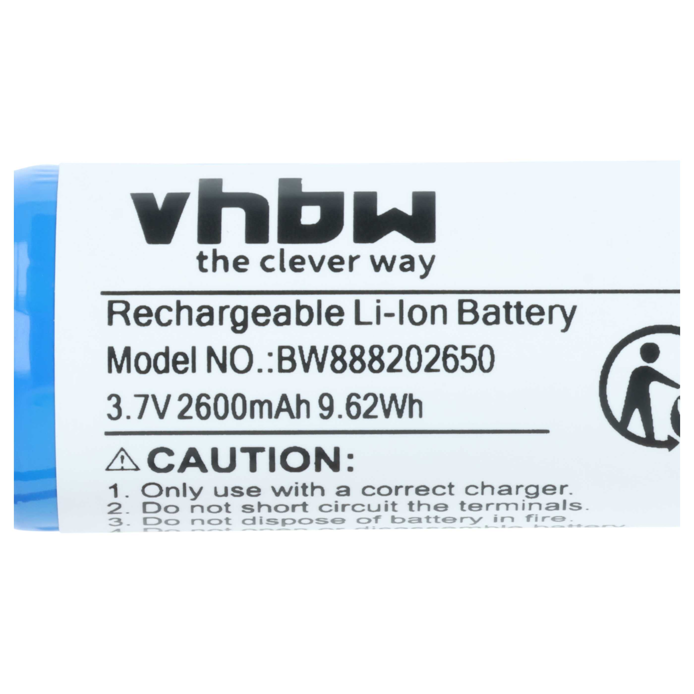vhbw Li-Ion Akku: 3,7V 2600mAh, Modell BW888202650. Vorsicht.