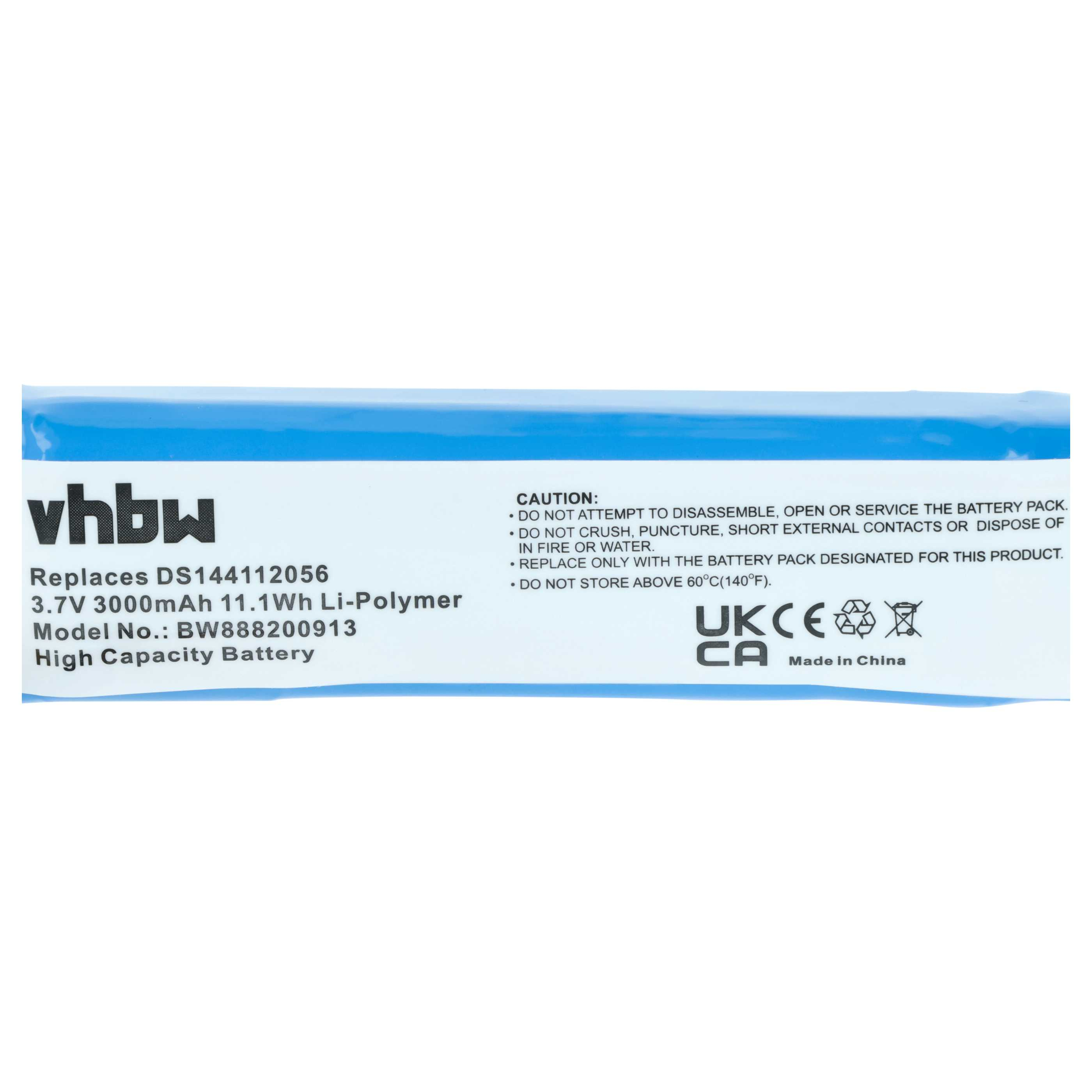 vhbw Li-Polymer Akku: 3,7V, 3000mAh, 11,1Wh. Modell BW888200913.