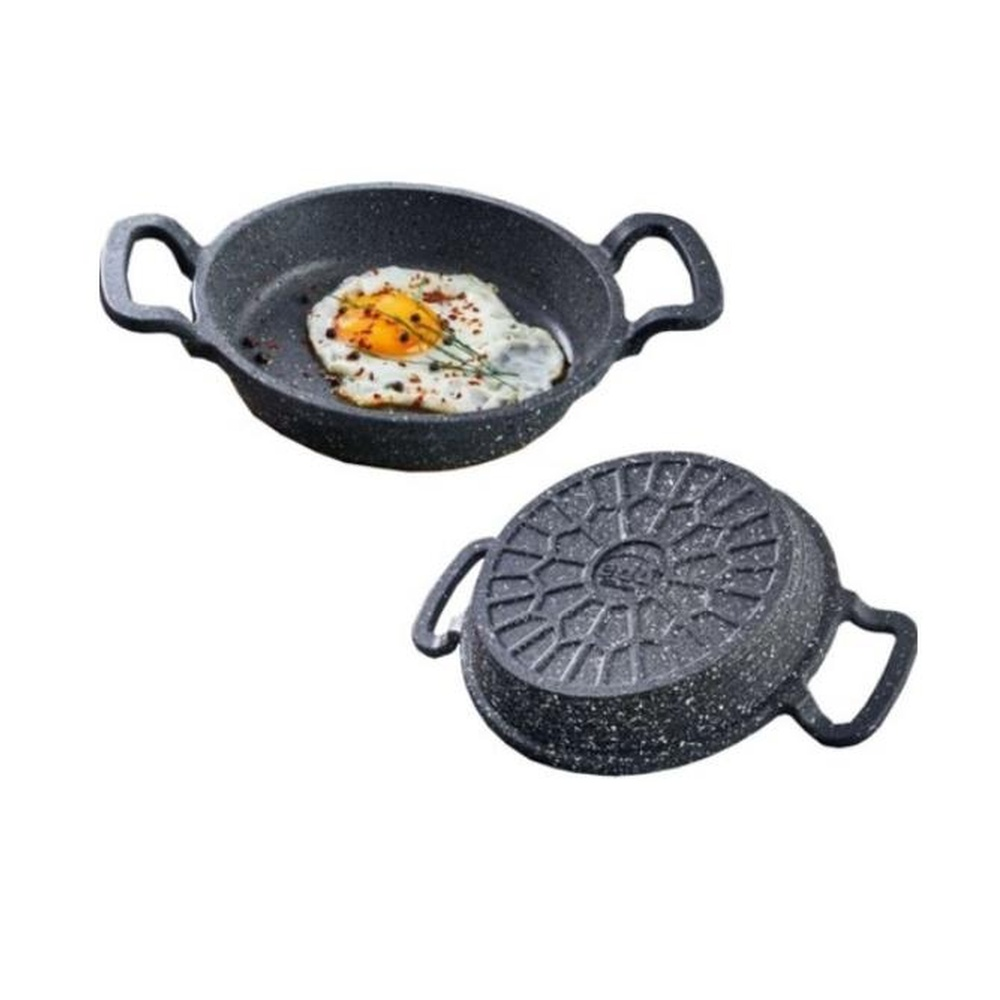 EDA Asya Döküm Granit Kapaksız 16 cm ZK-960 Sahan Gri