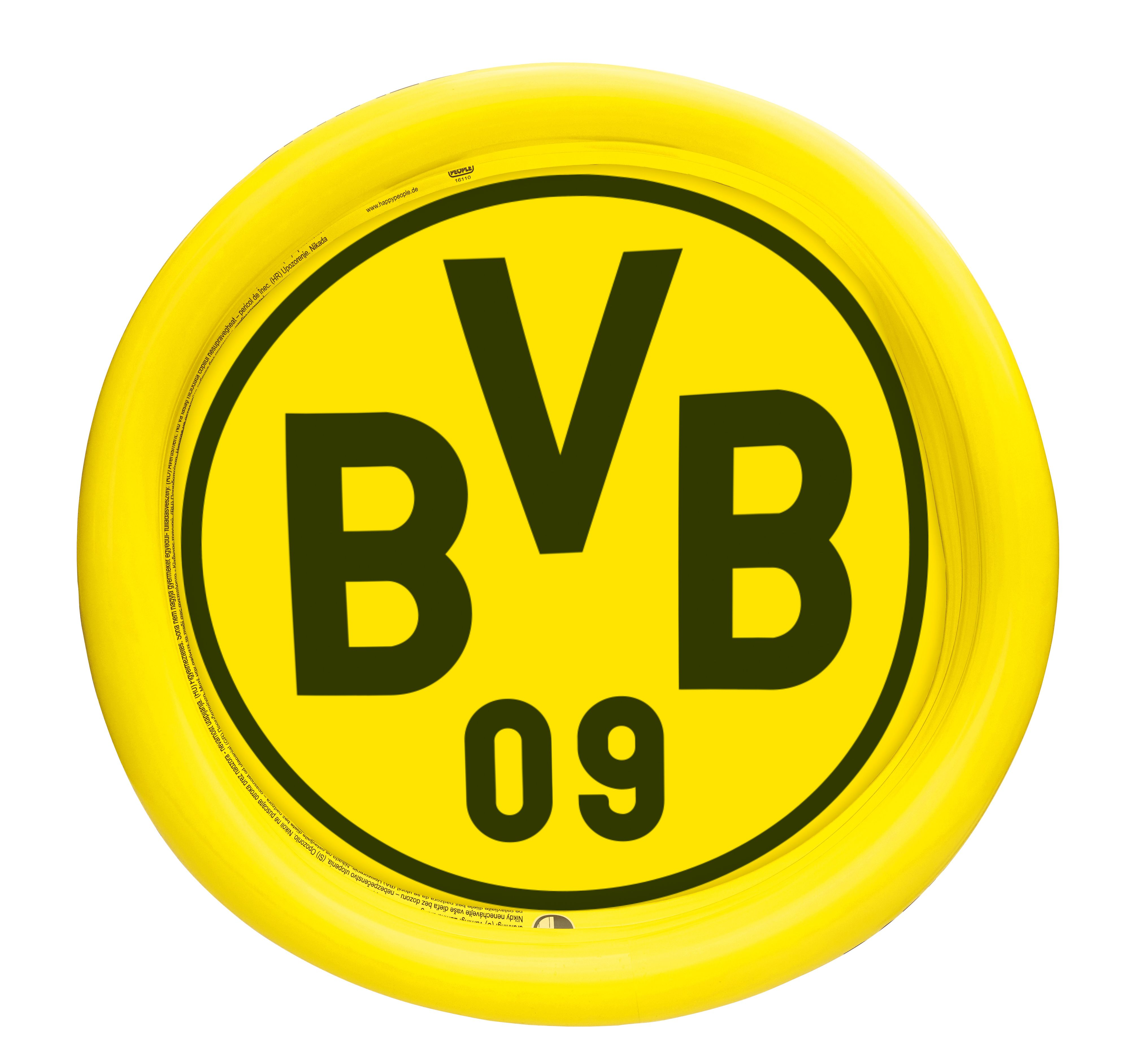 Ein gelber Kreis mit dem schwarz-gelben BVB-Logo und der Jahreszahl 09.