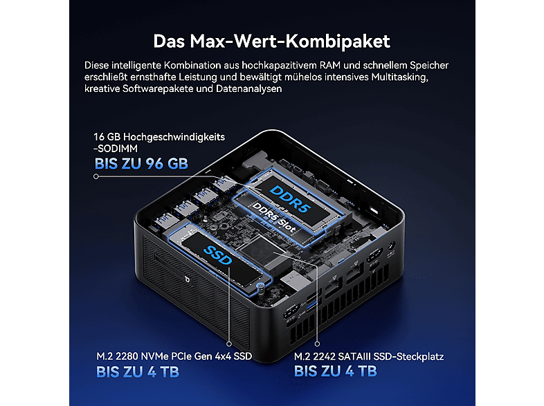 Mini PC | GEEKOM IT13 Max, Intel Core Ultra 9 185H, 16 GB RAM, 1