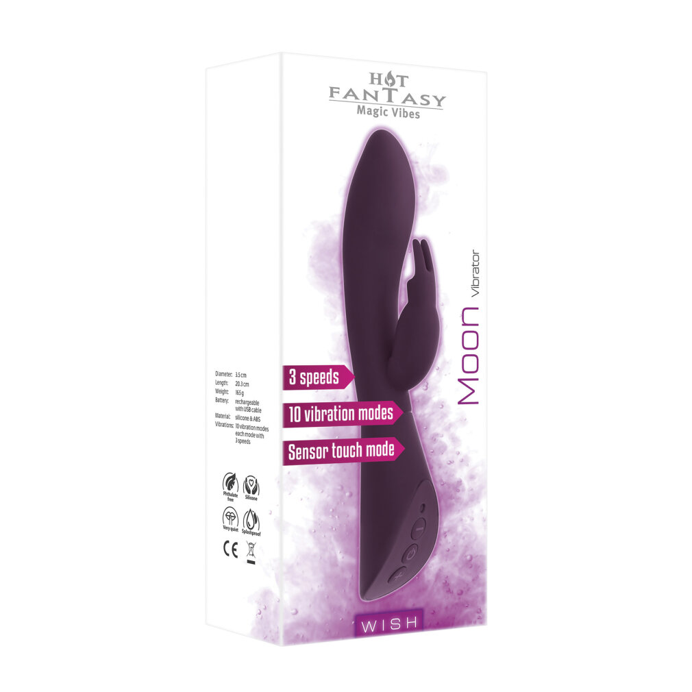 KEINEMARKE WISH Moon Vibrator purplish red Klassische Vibratoren