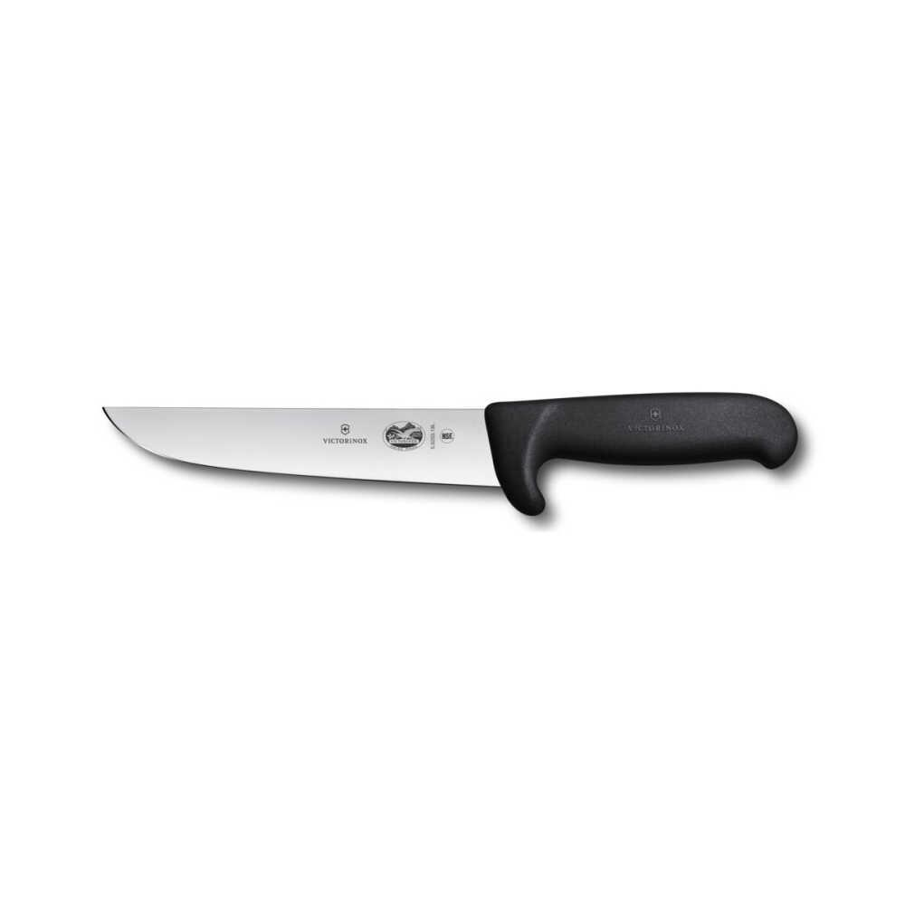 Gümüş bıçaklı siyah Victorinox bıçak sapı.