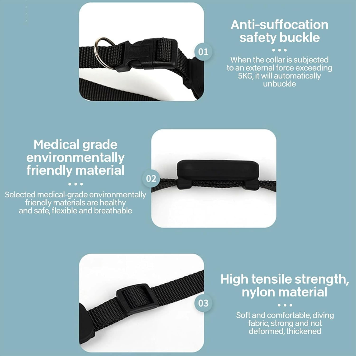 Anti-Erstickungs-Sicherheitsverschluss, medizinisches, umweltfreundliches Material, hochfestes Nylon.