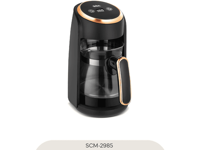 SINBO SCM-2985 Cam Demlik Türk Kahvesi Makinesi Siyah Fiyat